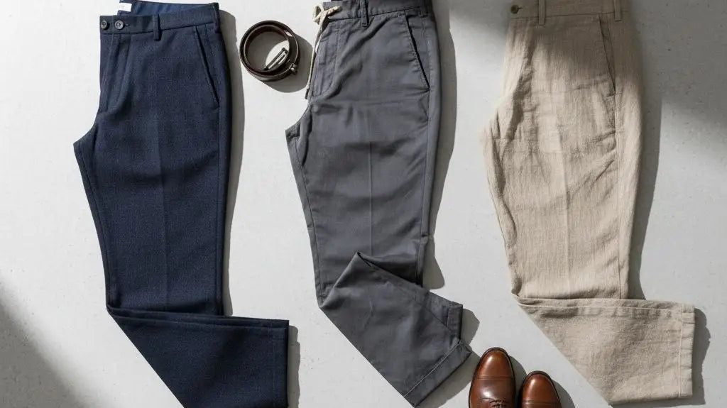 3d-printed navy blue jeans with a slim fit and stretch material.