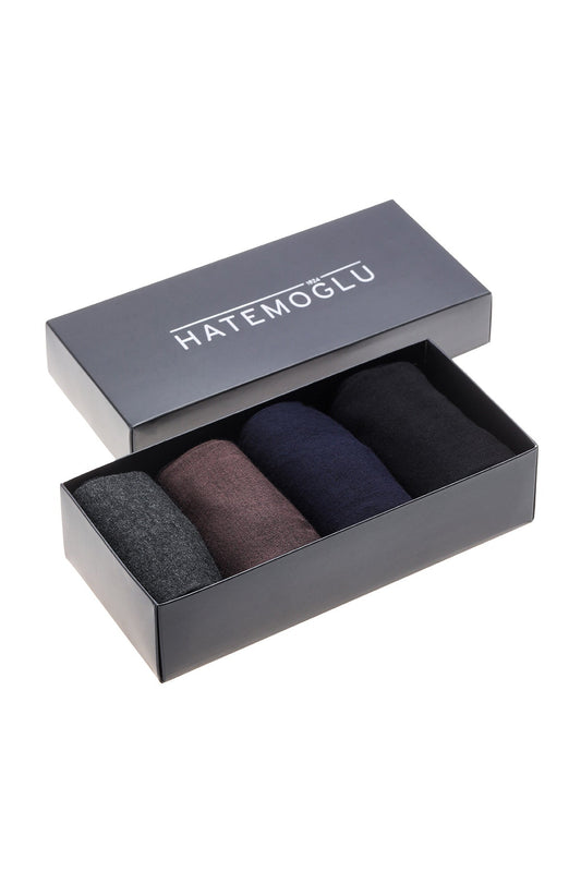 4-Pack Socket Bamboo Dress Socks Set - SAYKI - 8682819735742