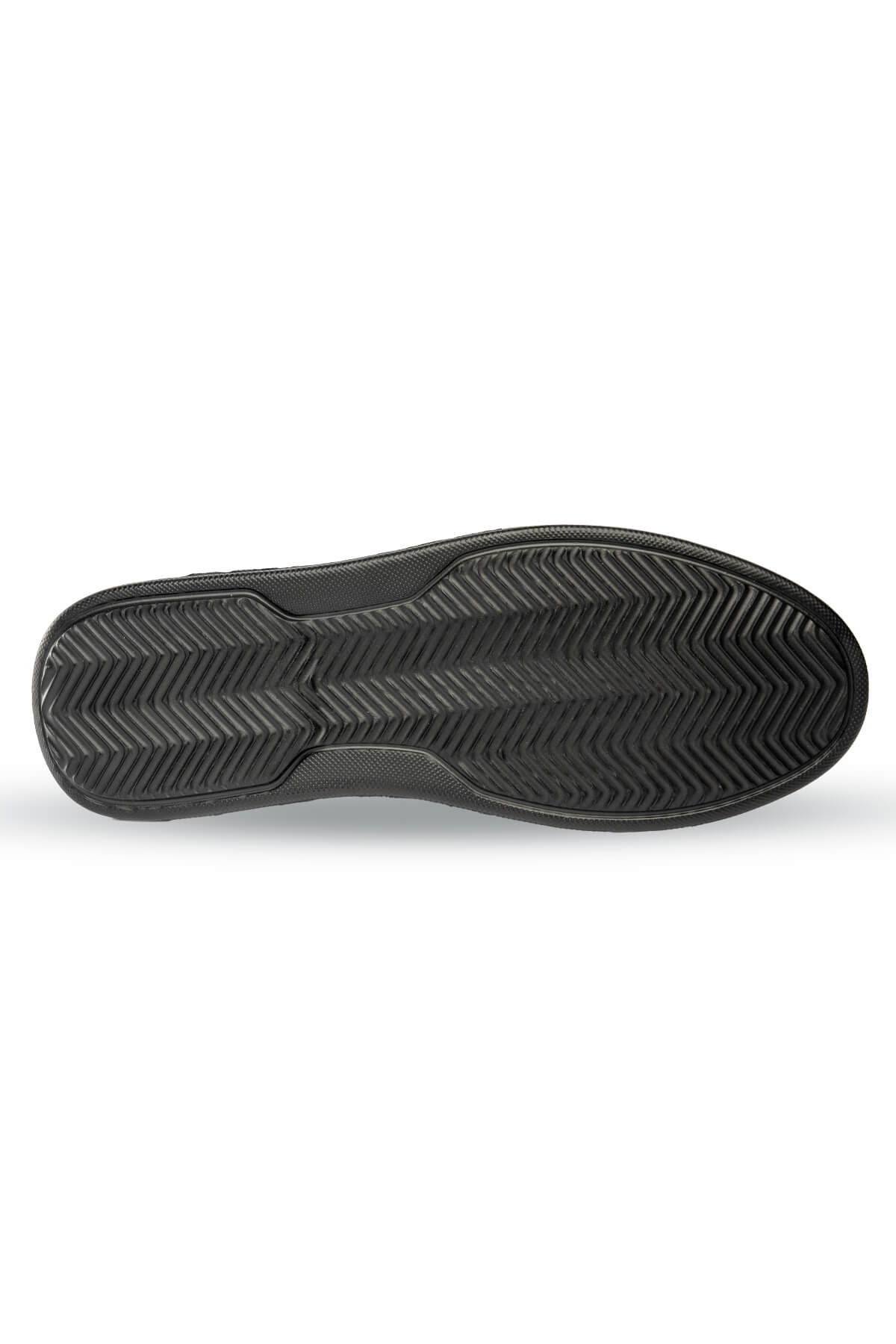 Black rubber sole with a herringbone tread pattern.