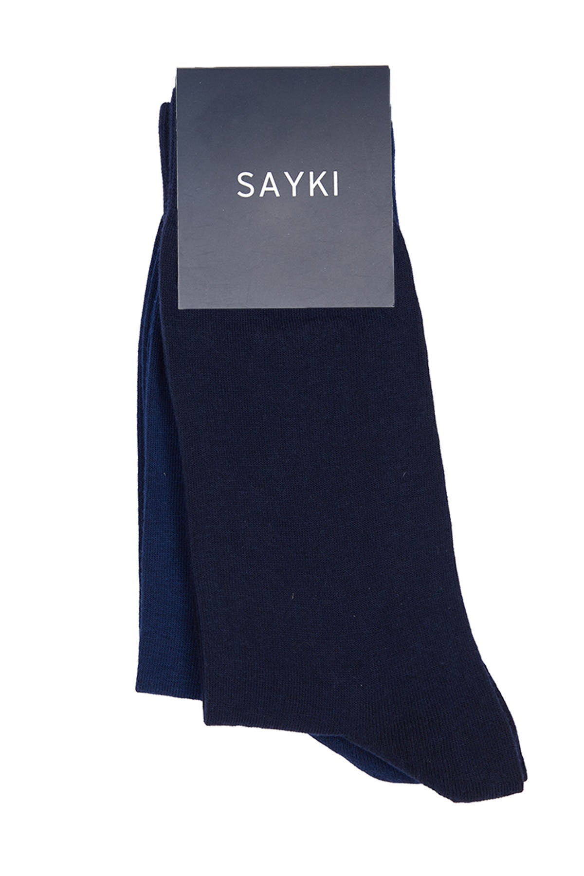 Basic Navy-Light Navy Cotton Socks - SAYKI - 8682819211123