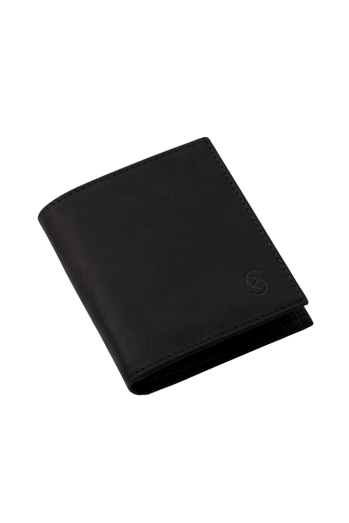 Black Bifold 100% Leather Wallet - SAYKI - 8682819558815