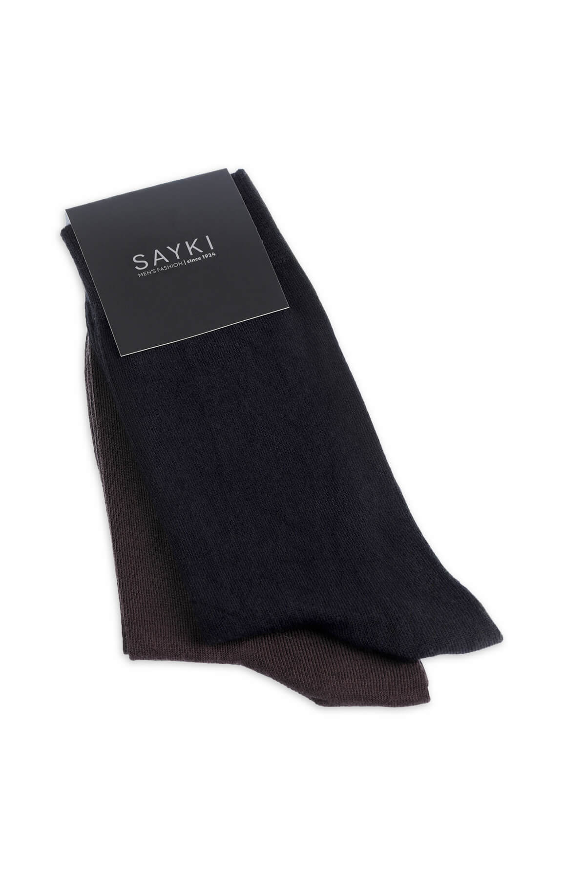 Black - Brown Socket Bamboo Socks - SAYKI - 8682819831901