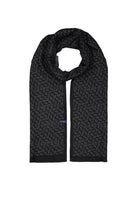 Black - Gray Diamond Patterned Scarf - SAYKI - 8682819373555