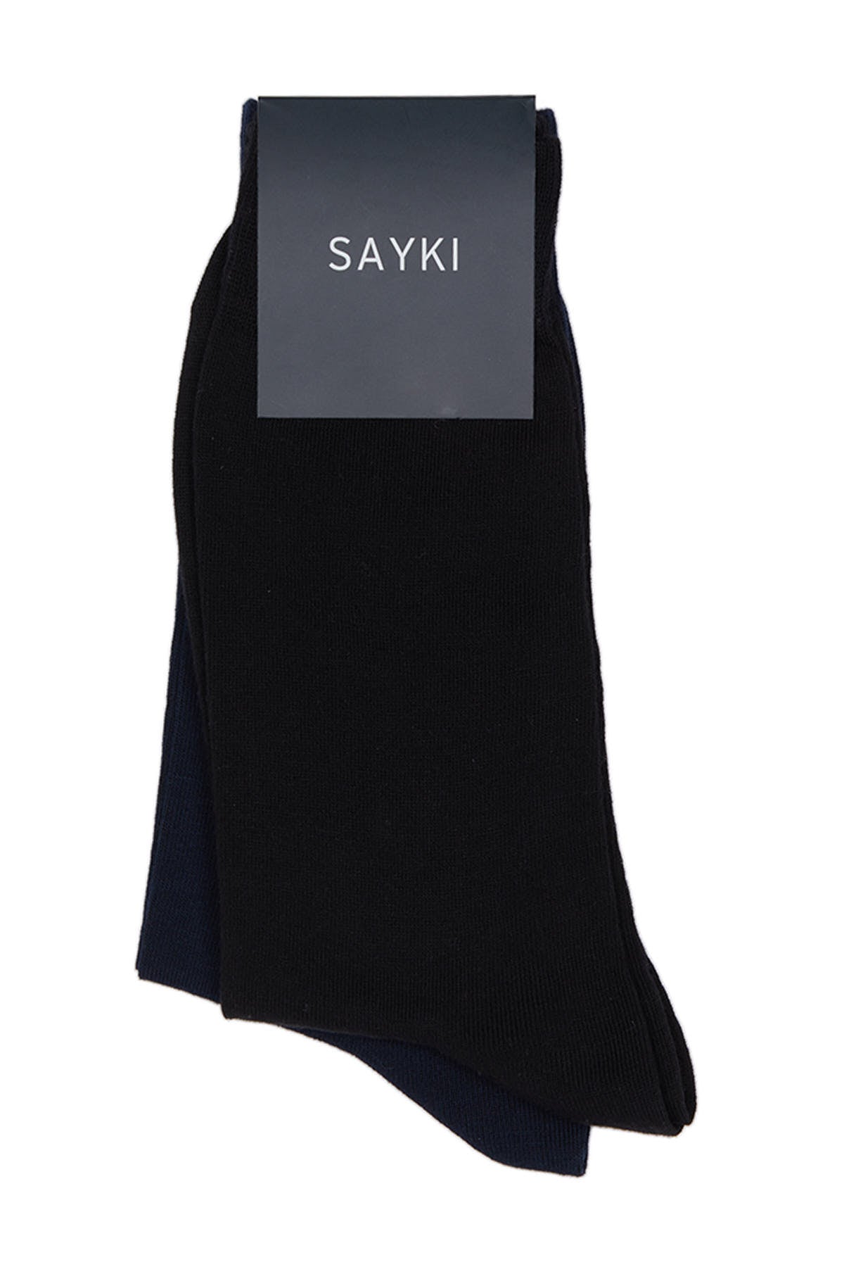 Black & Navy Socket Cotton Socks - SAYKI