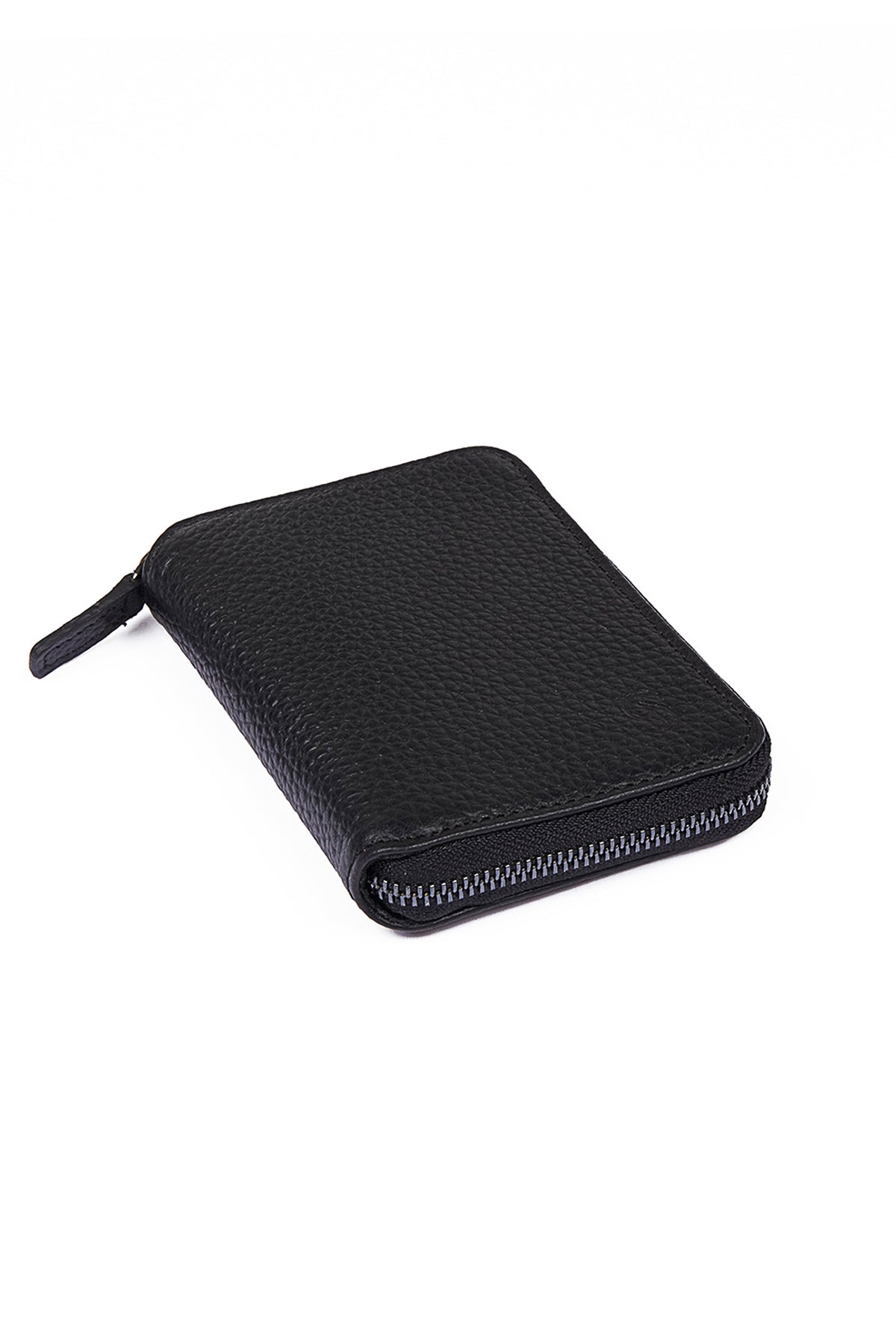 Black Rectangle Leather Wallet - SAYKI