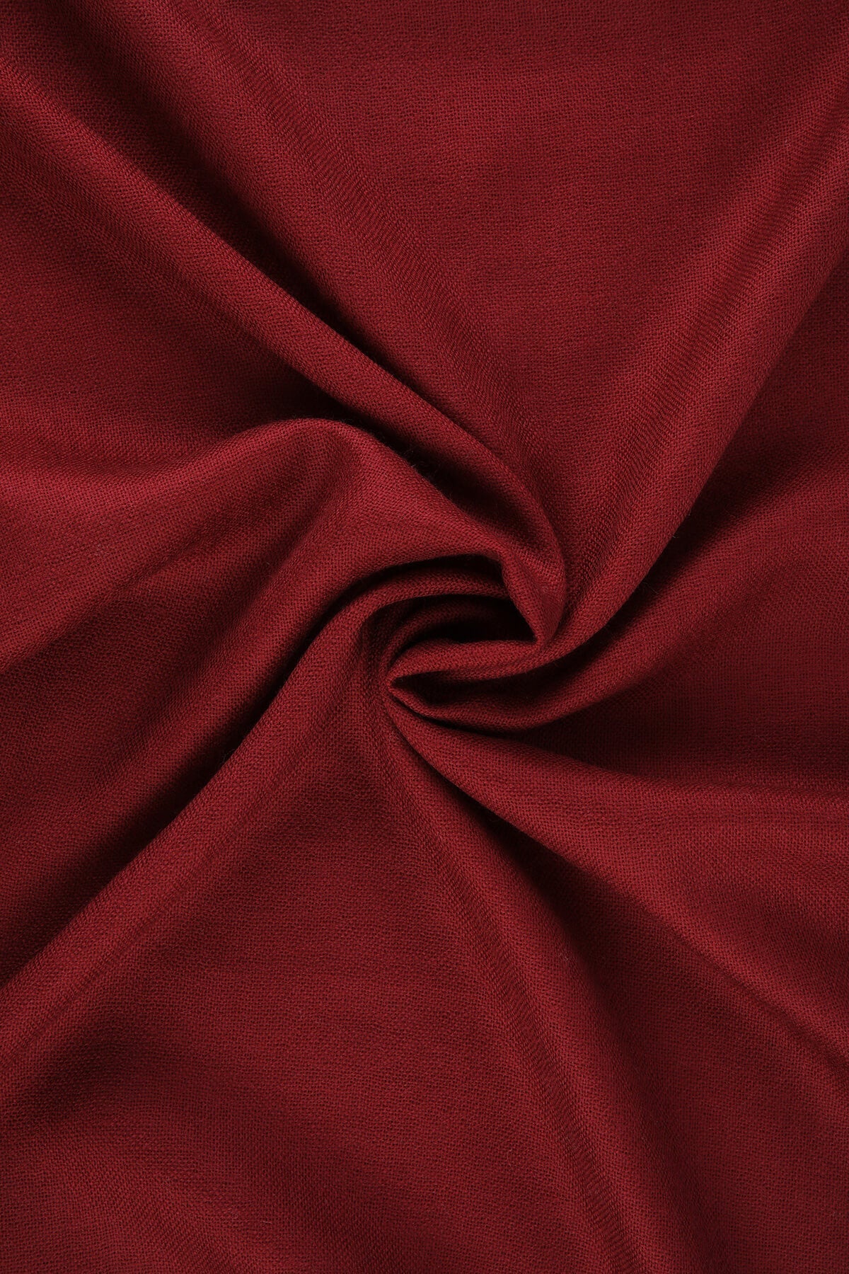Rich burgundy fabric with a soft, textured weave.