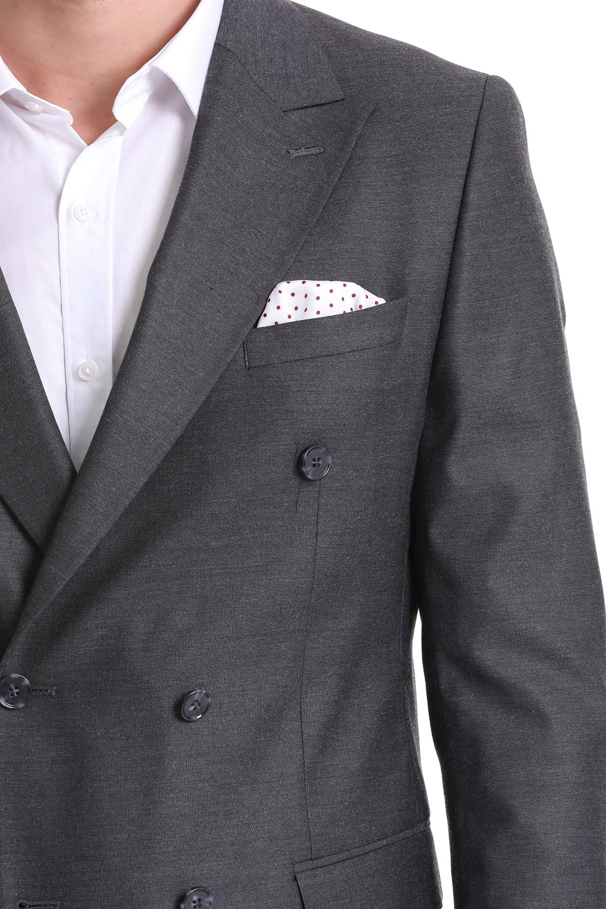 Burgundy Polka Dot Pocket Square SAYKI