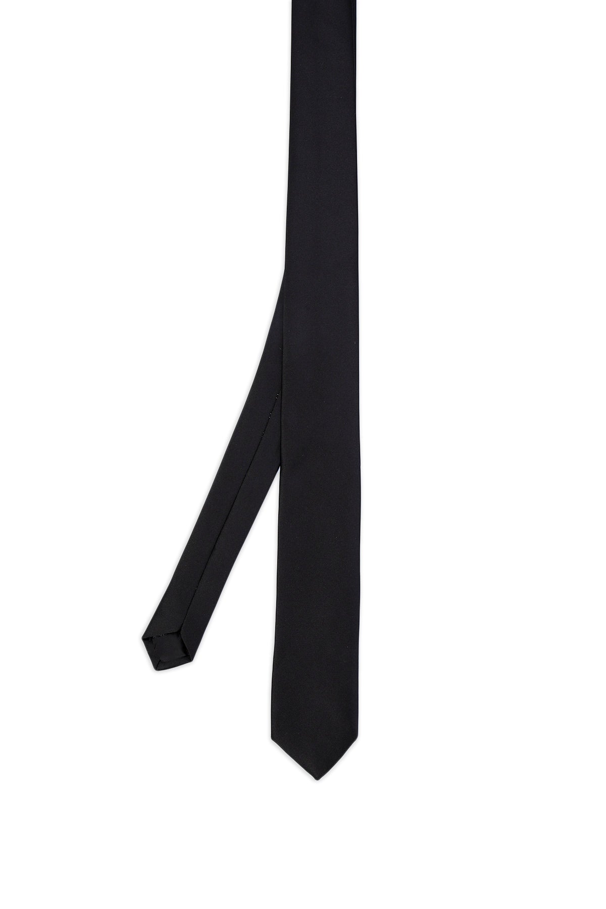 Casual 2.36 Inches Solid Black Tie - SAYKI - 8682819705349