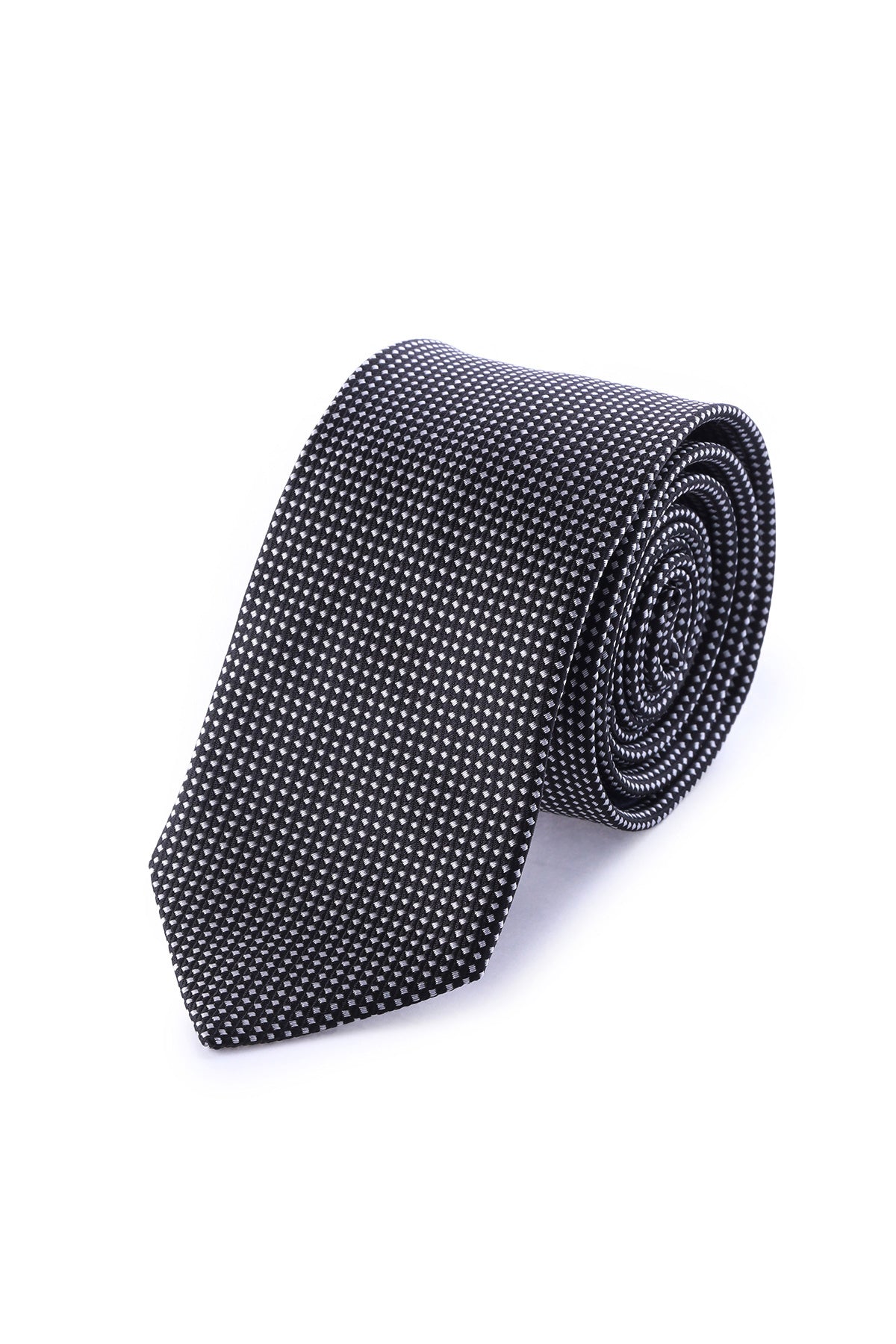Casual 2.5-inch Slim Textured Navy Tie - SAYKI