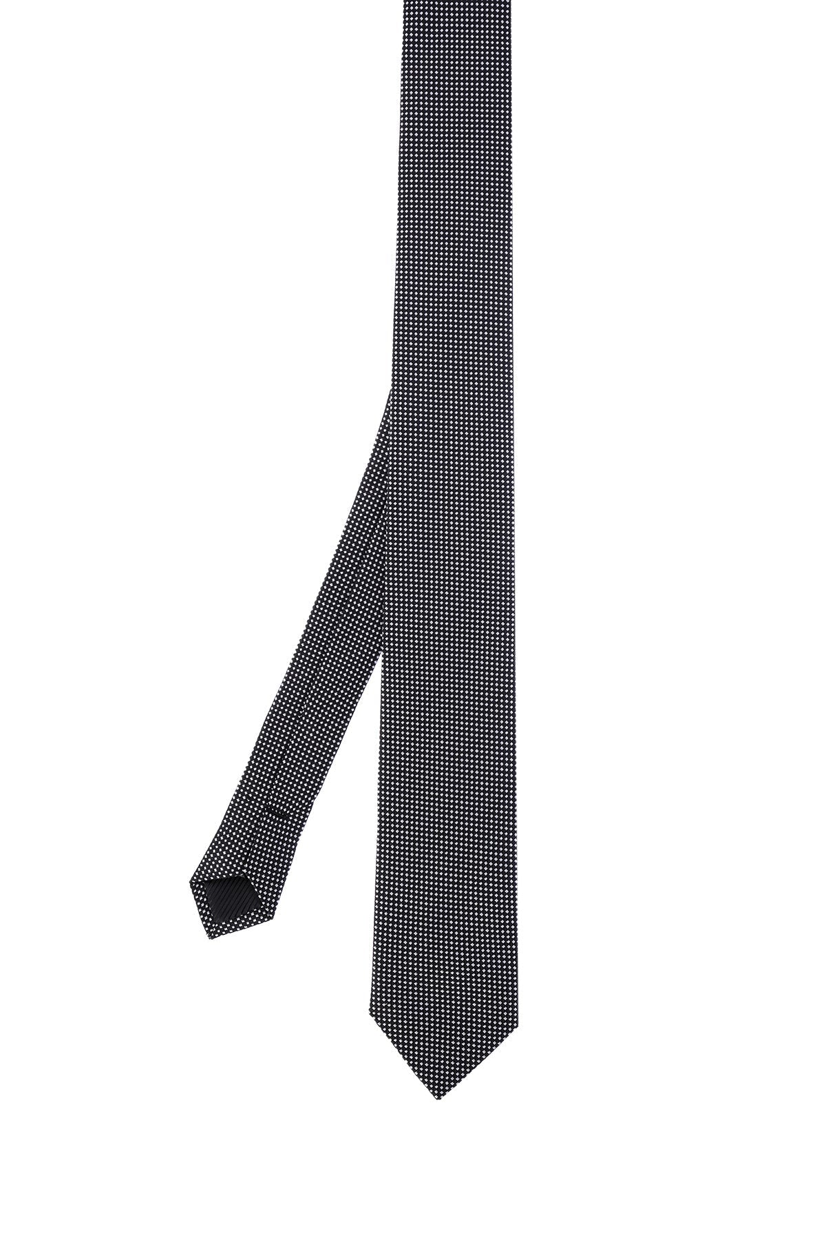 Casual 2.5-inch Slim Textured Navy Tie - SAYKI