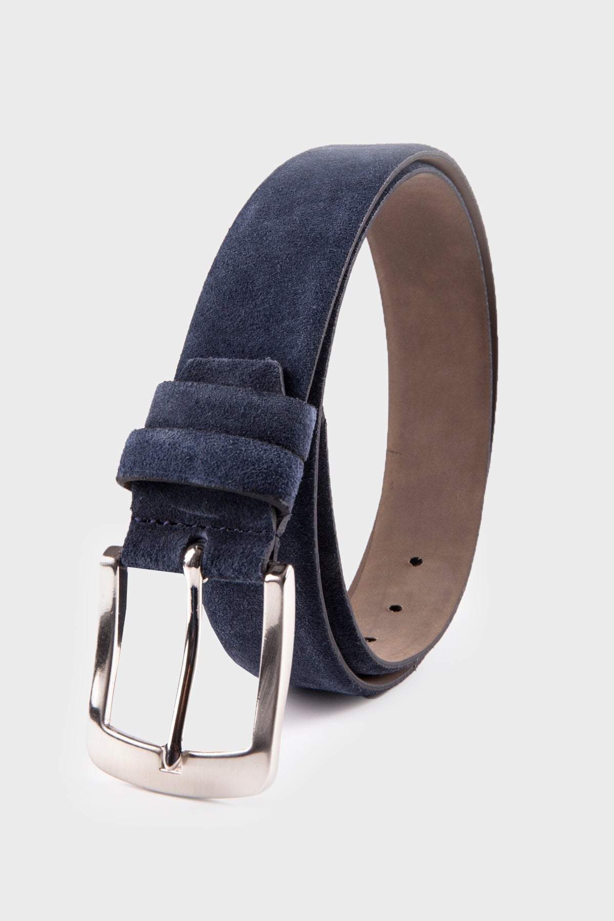 Casual Navy Suede Leather Belt - SAYKI