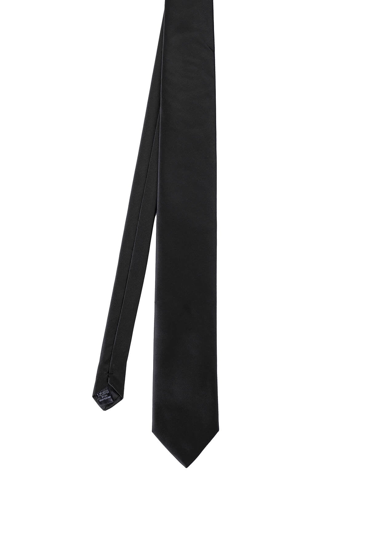 Classic 3-inch Cotton Blend Black Tie - SAYKI