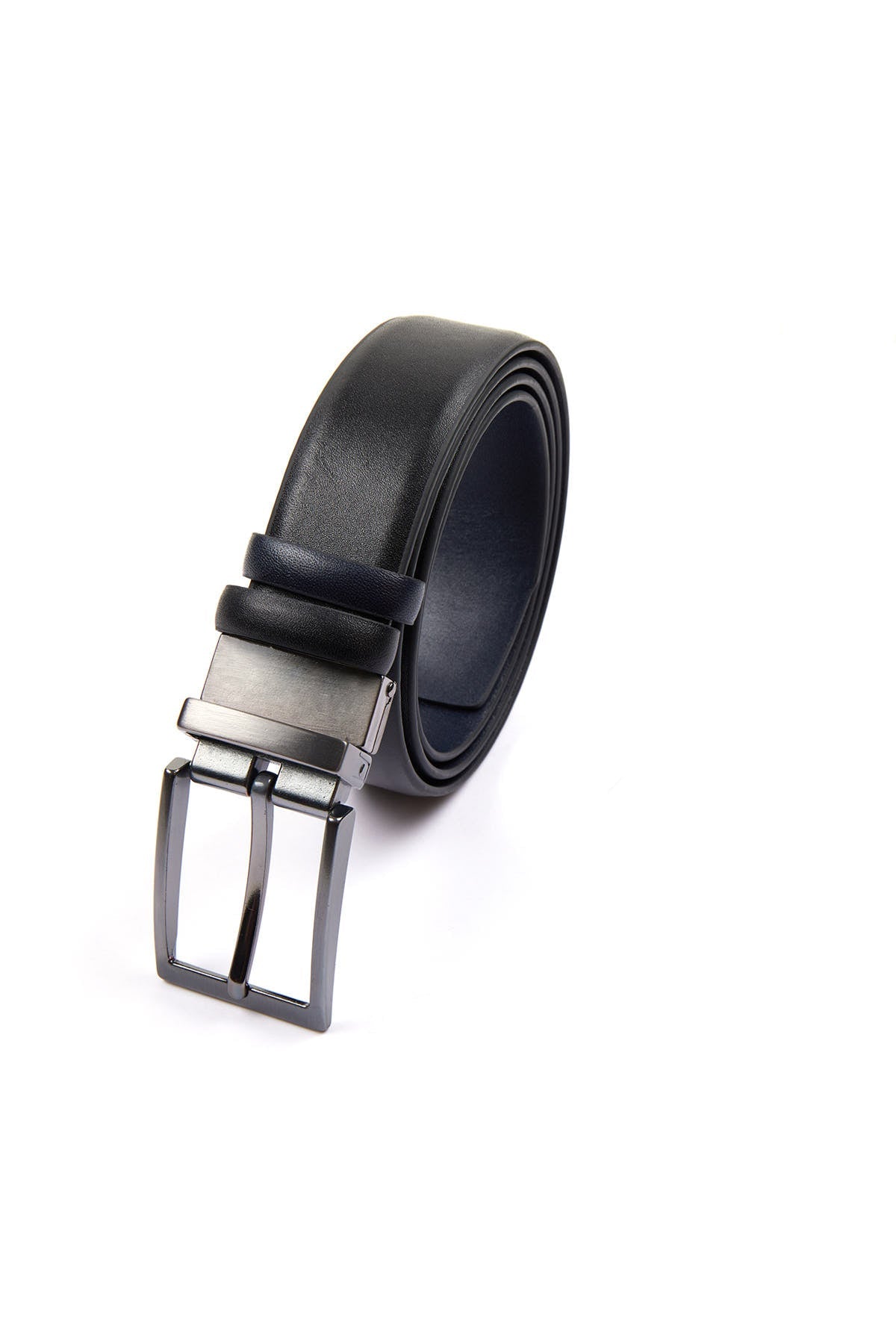 Classic Black Aniline - Navy Aniline Leather Belt - SAYKI