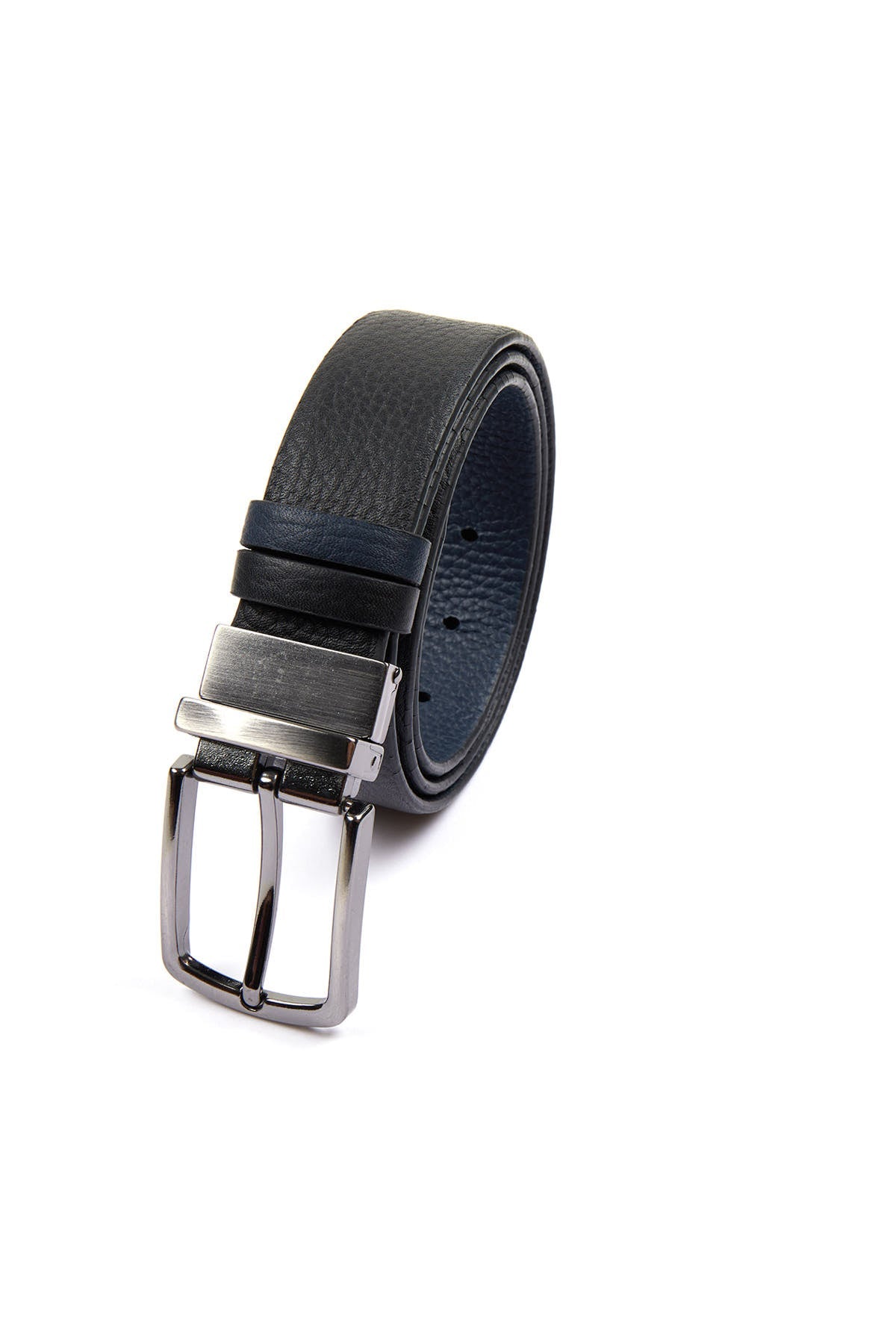 Classic Black Floater - Navy Floater Leather Belt - SAYKI