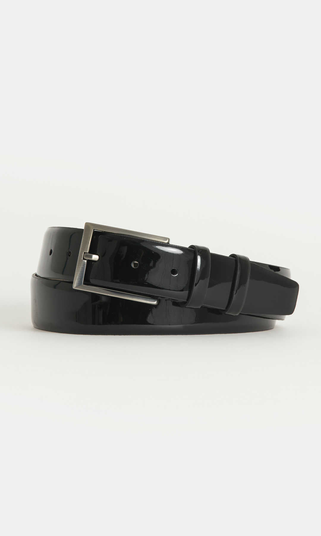 Classic Black Patent Dress Belt - SAYKI