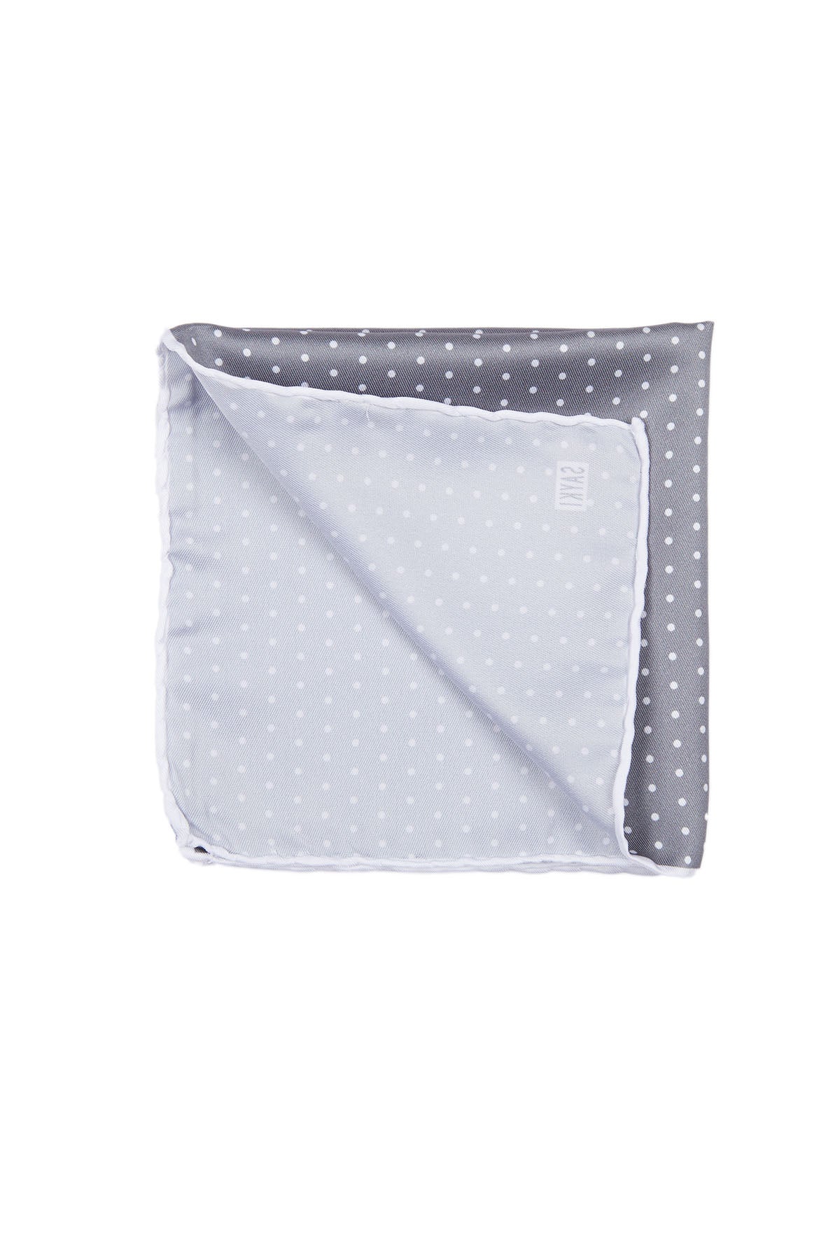 Classic Diagonal Dot Gray Pocket Square - SAYKI