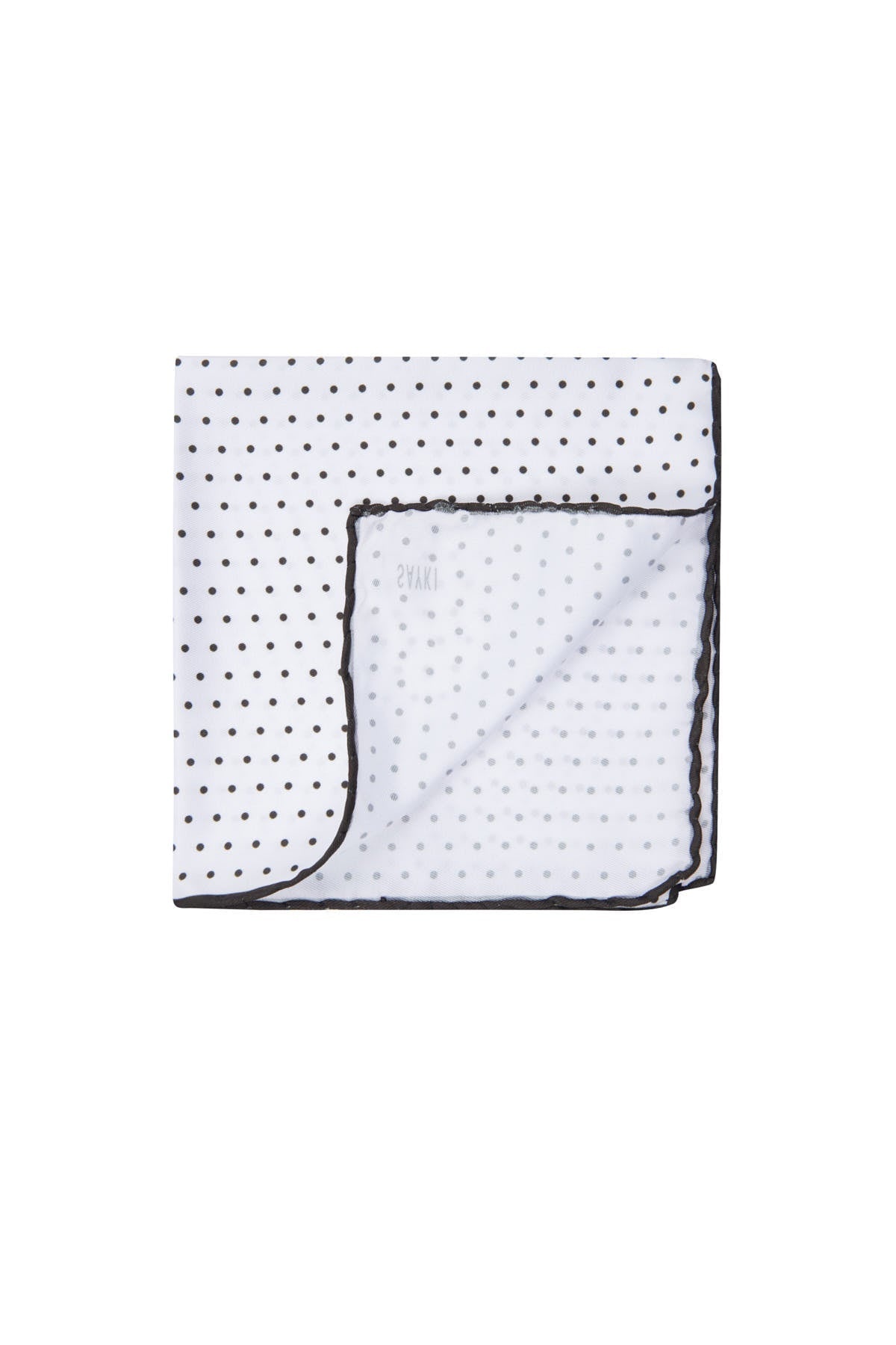 Classic Diagonal Dot White Pocket Square - SAYKI