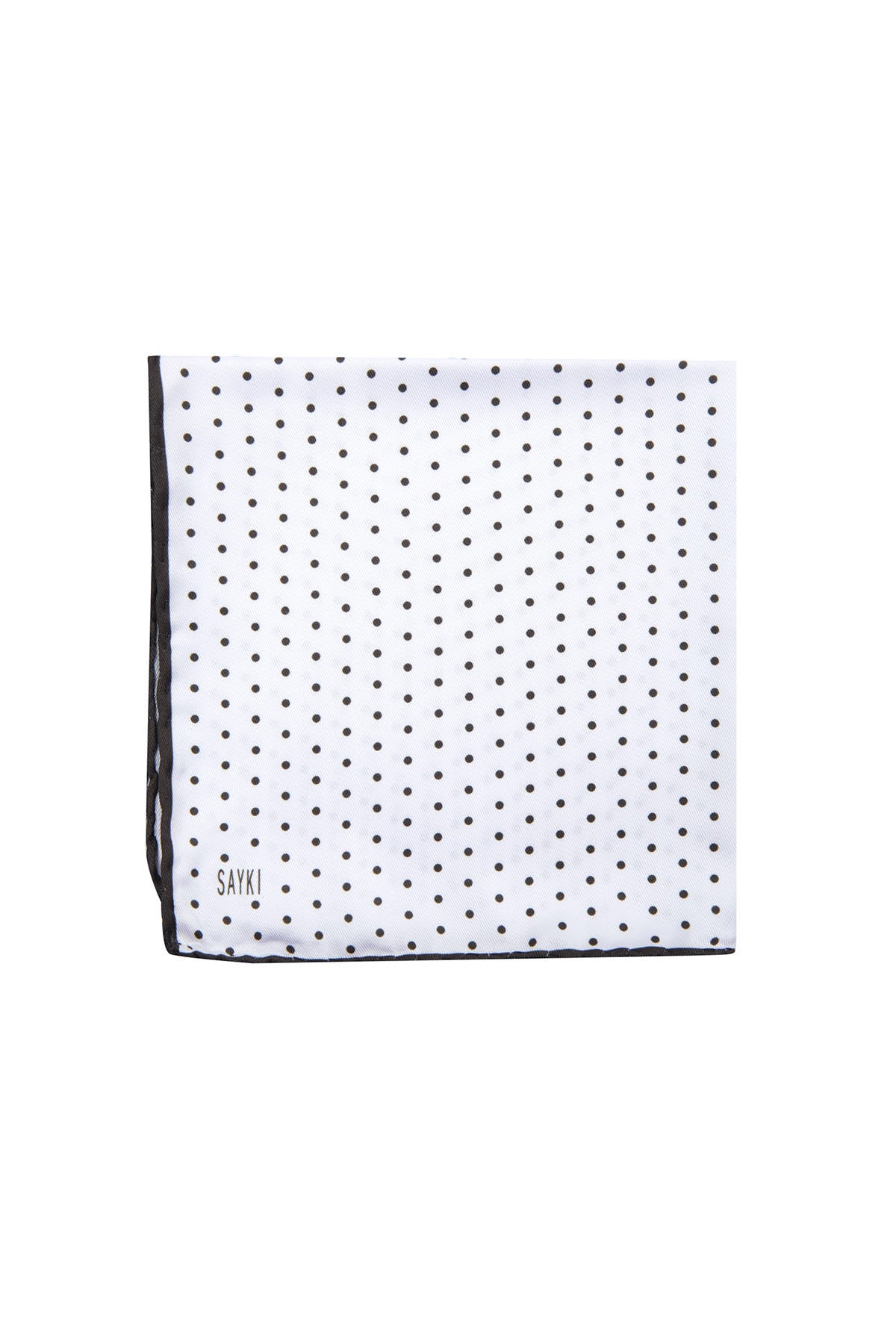 Classic Diagonal Dot White Pocket Square - SAYKI