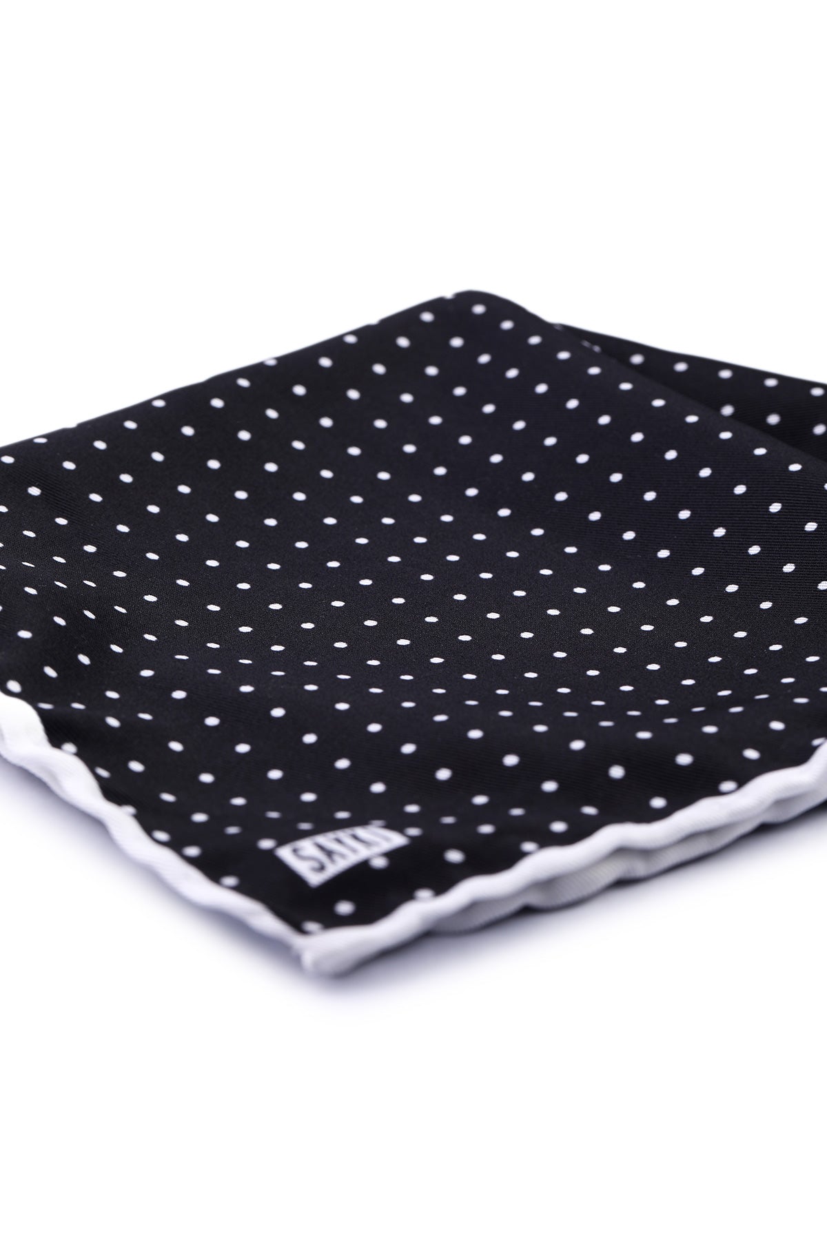 Classic Dot Black Pocket Square - SAYKI - 8682819348256