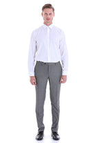 Classic Fit Long Sleeve Cotton White Dress Shirt - SAYKI