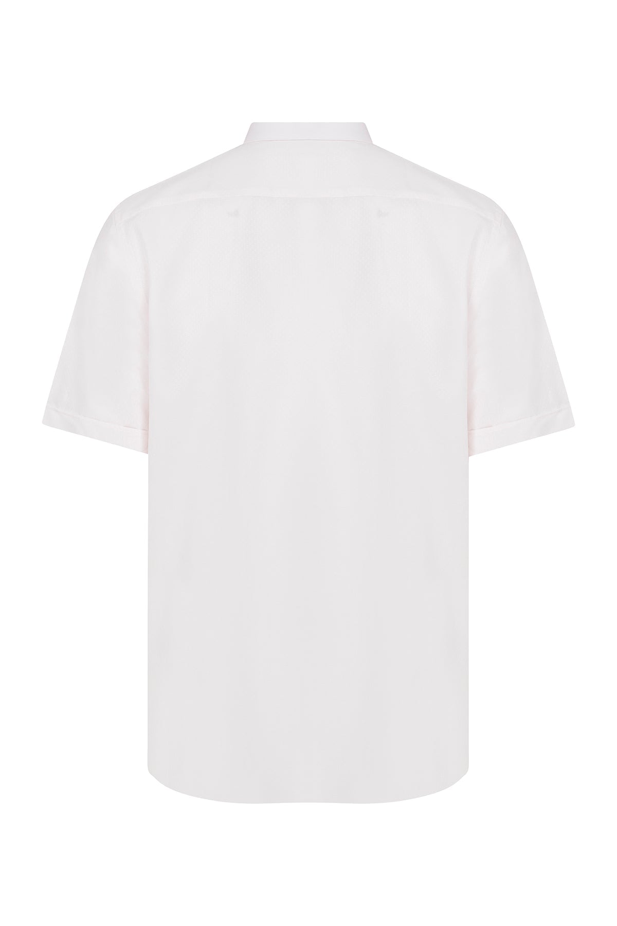 Classic Fit Short Sleeve Cotton Blend Pink Dress Shirt