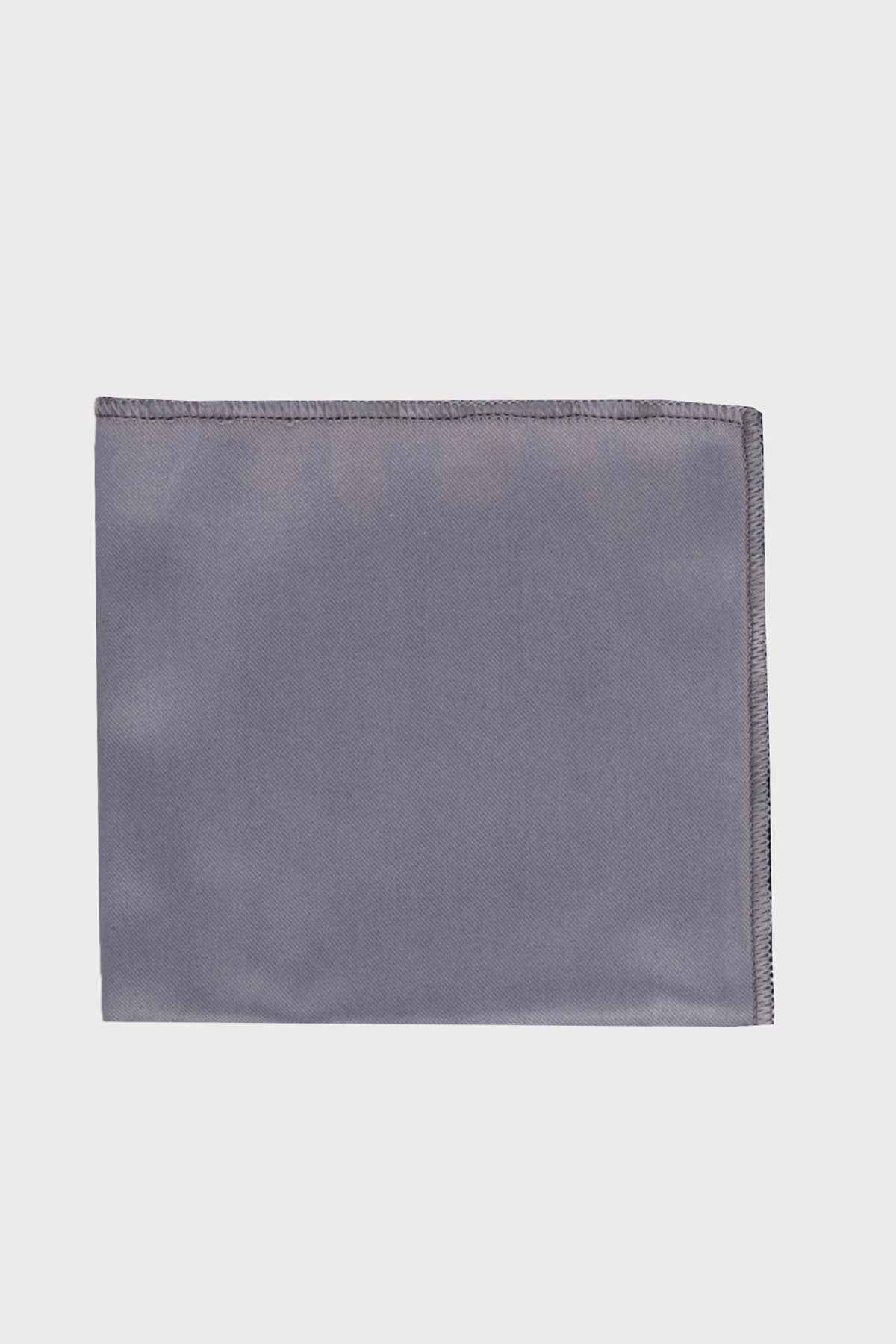 Classic Gray Sateen Pocket Square - SAYKI