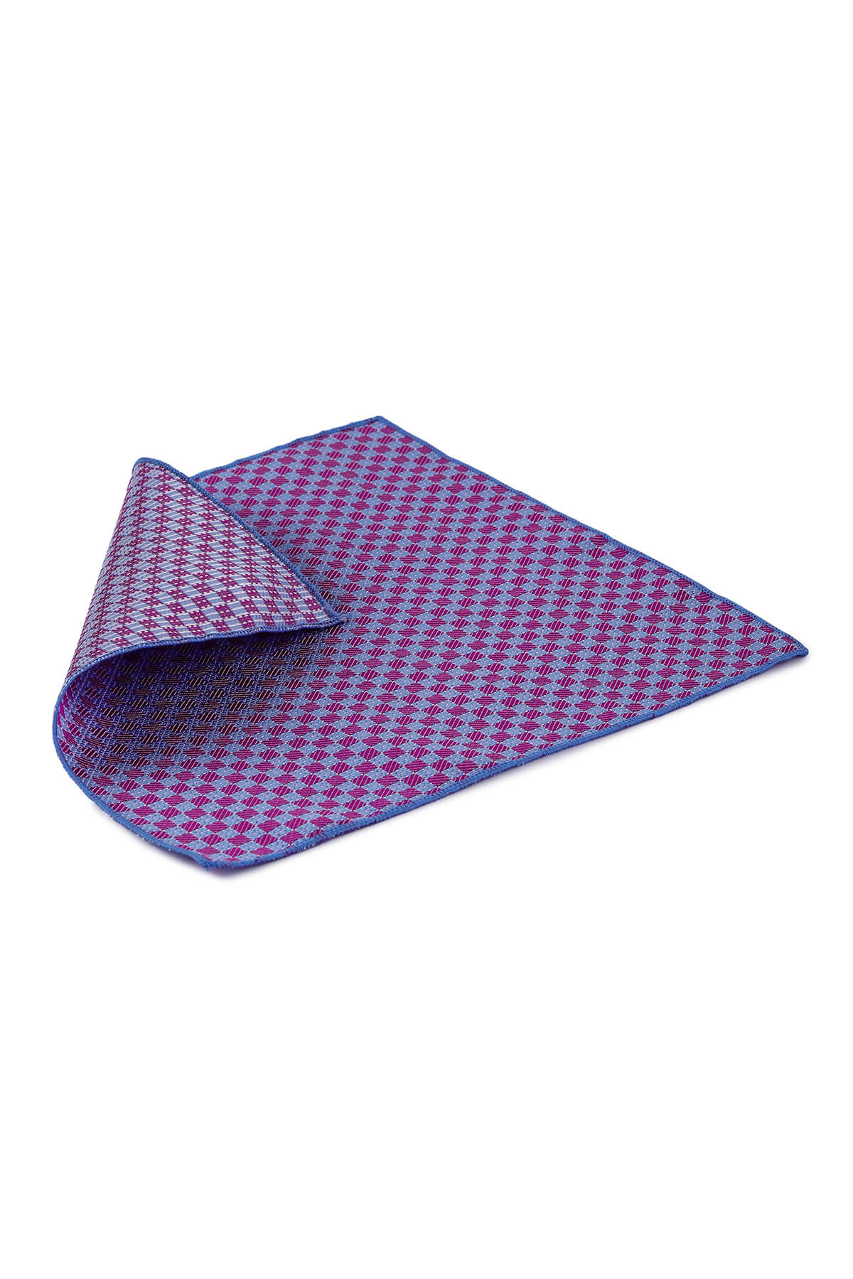 Classic Grid Red Pocket Square - SAYKI - 8682819324212