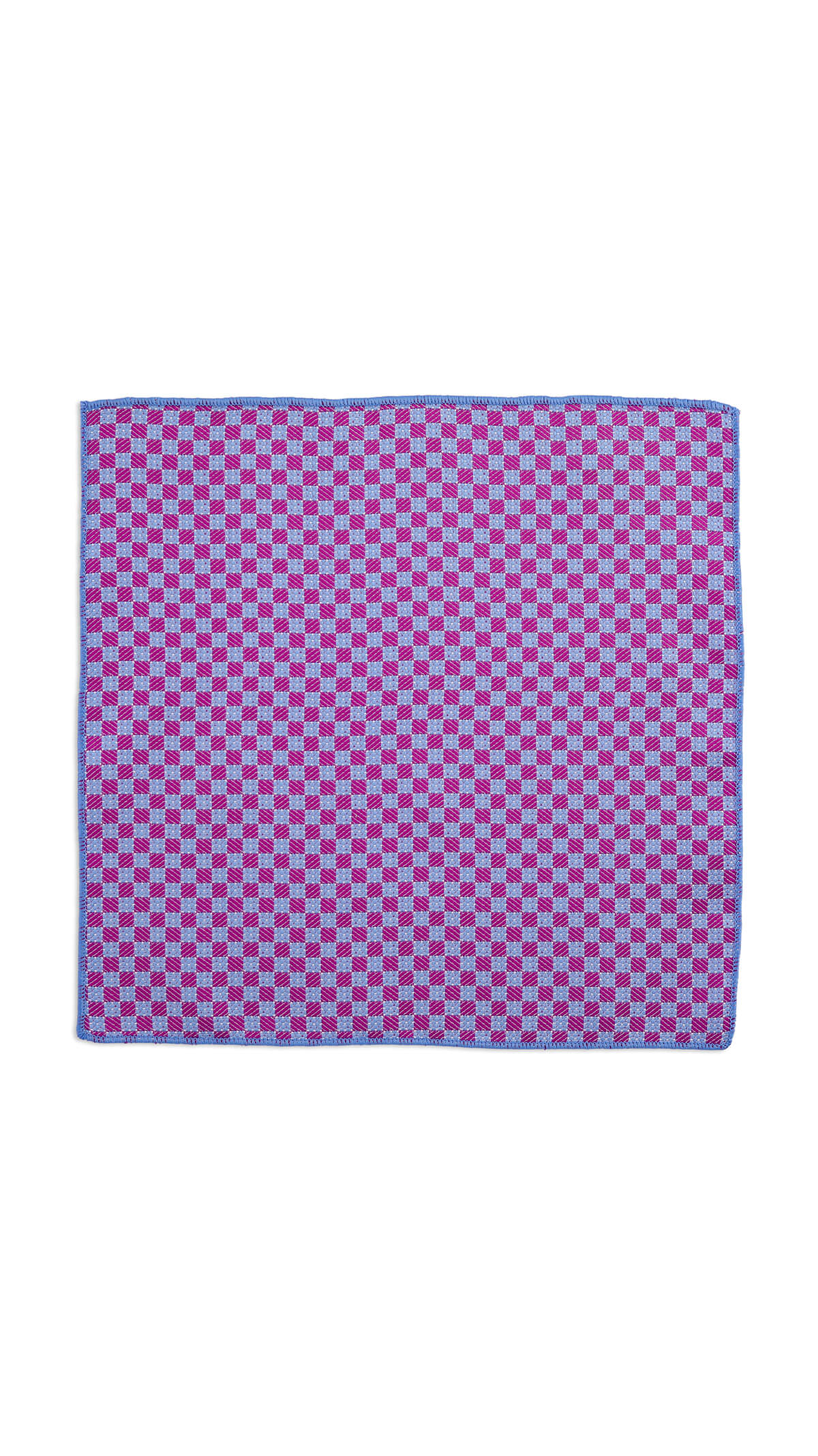 Classic Grid Red Pocket Square - SAYKI - 8682819324212