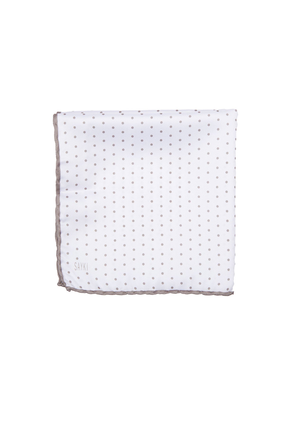 Classic Khaki Dot Patterned Pocket Square - SAYKI