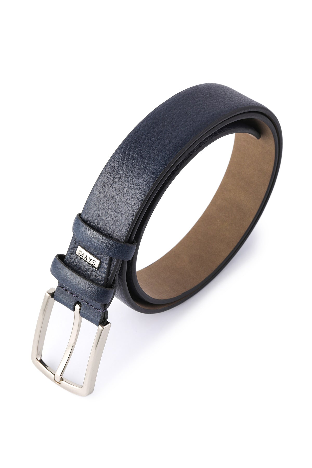 Classic Leather Navy Aniline Belt - SAYKI - 8682819207669