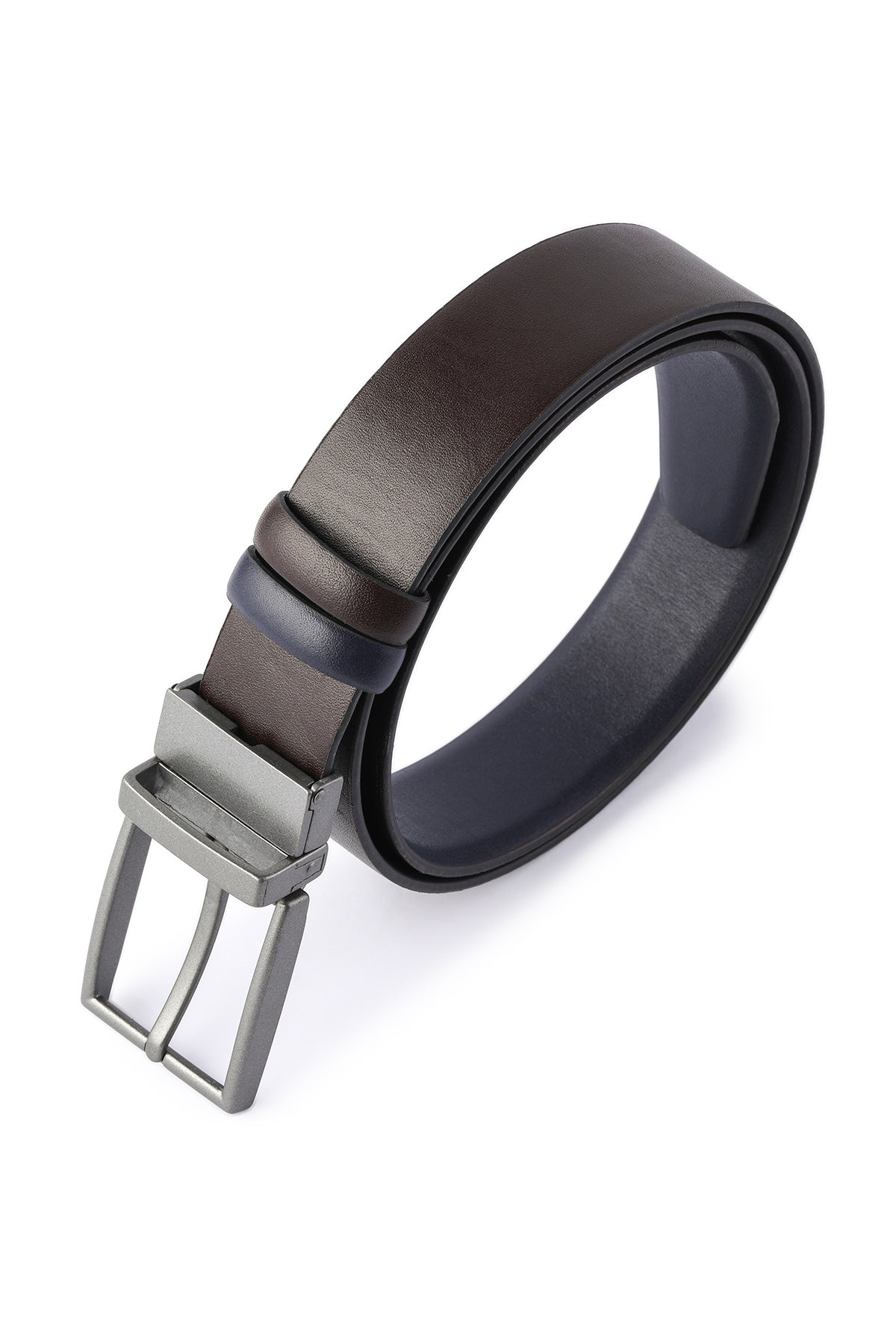 Classic Navy Aniline - Brown Aniline Leather Belt - SAYKI