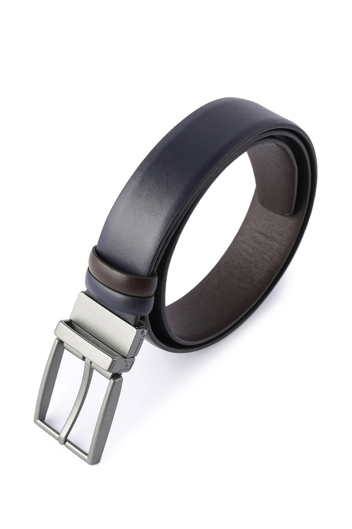 Classic Navy Aniline - Brown Aniline Leather Belt - SAYKI