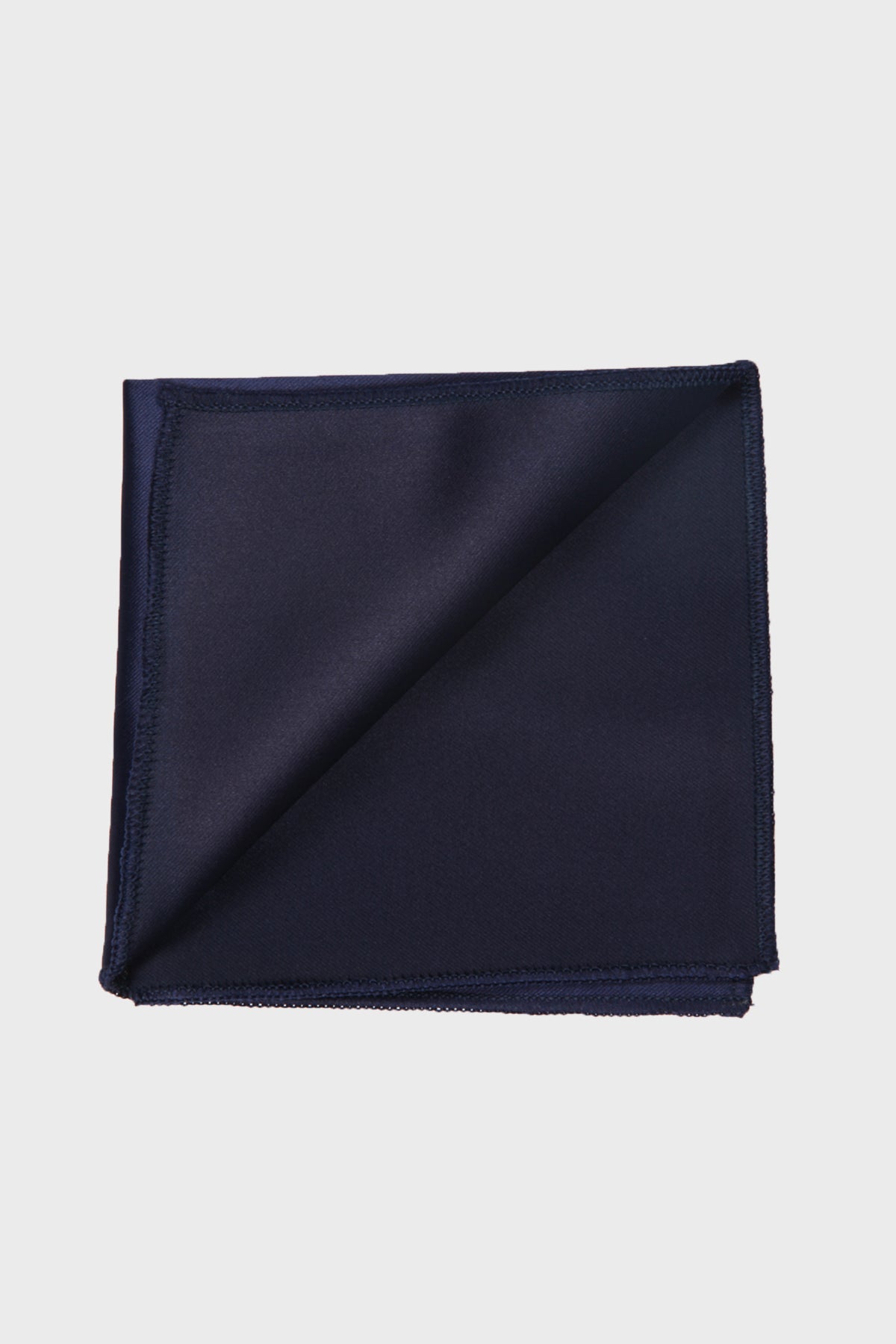 Classic Navy Sateen Pocket Square - SAYKI