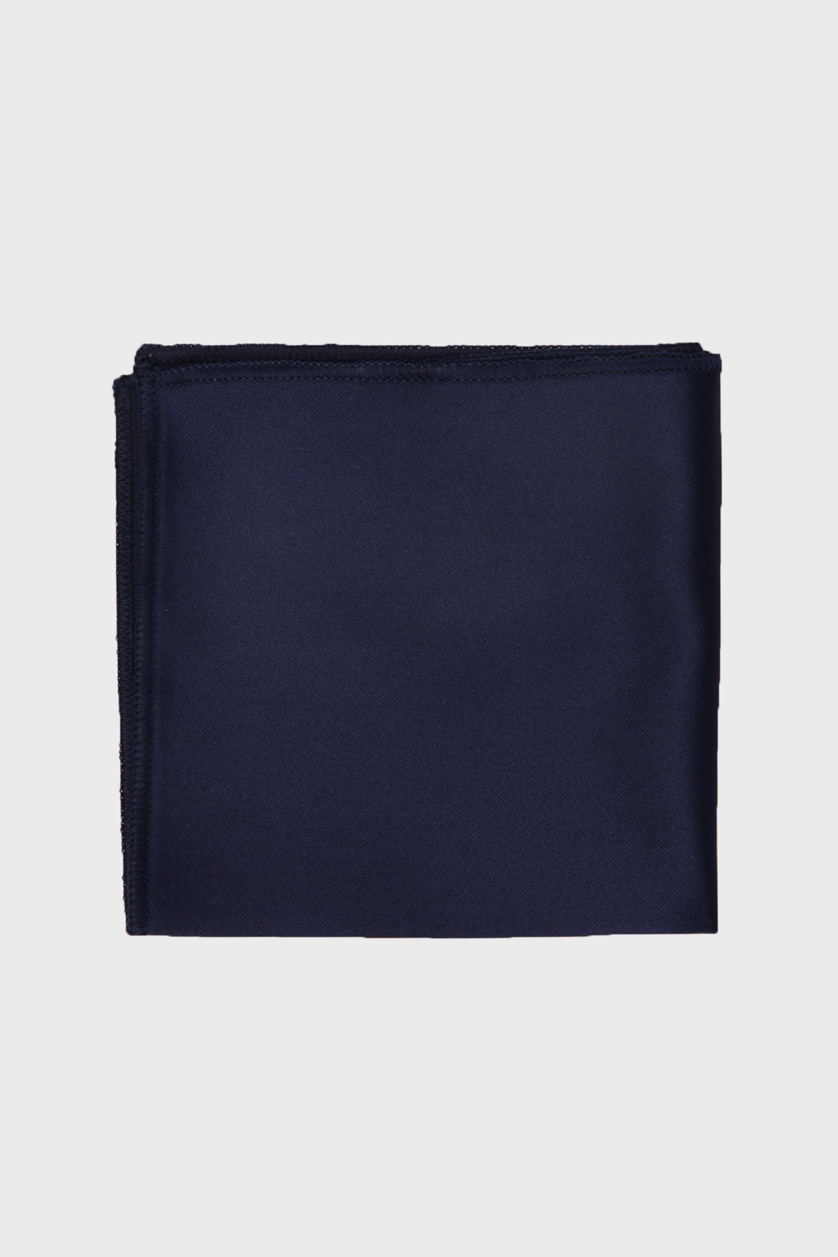 Classic Navy Sateen Pocket Square - SAYKI