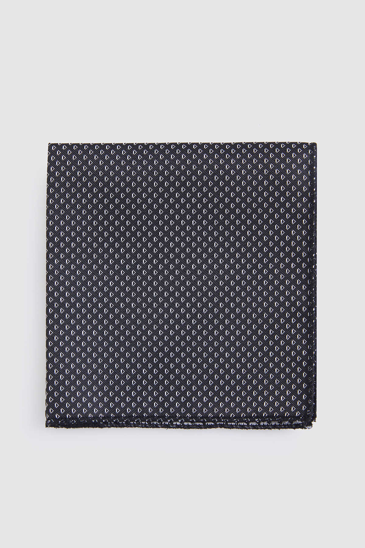 Classic Patterned Black Pocket Square SAYKI