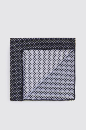 Classic Patterned Black Pocket Square SAYKI
