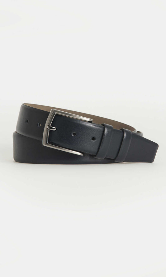 Classic Plain Navy Dress Belt - SAYKI