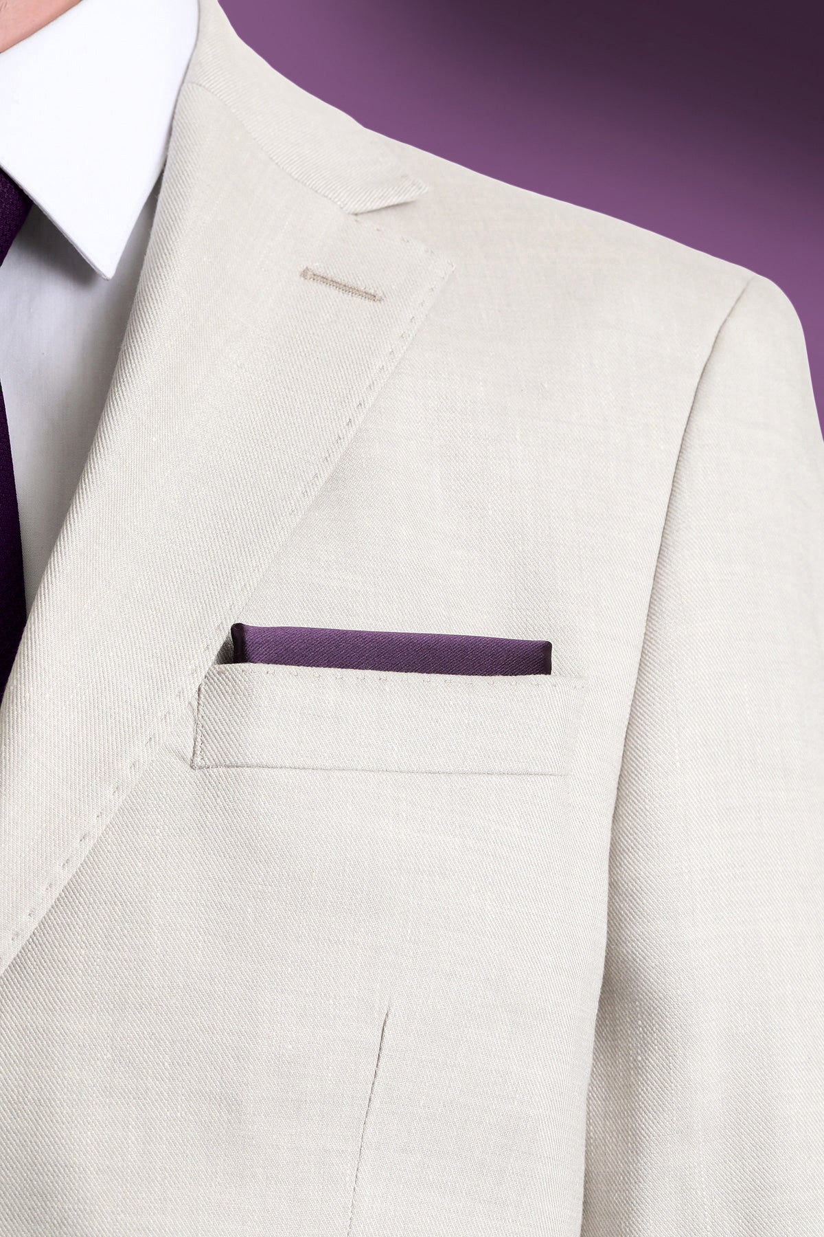 Classic Plum Satin Pocket Square - SAYKI - 8682819637886