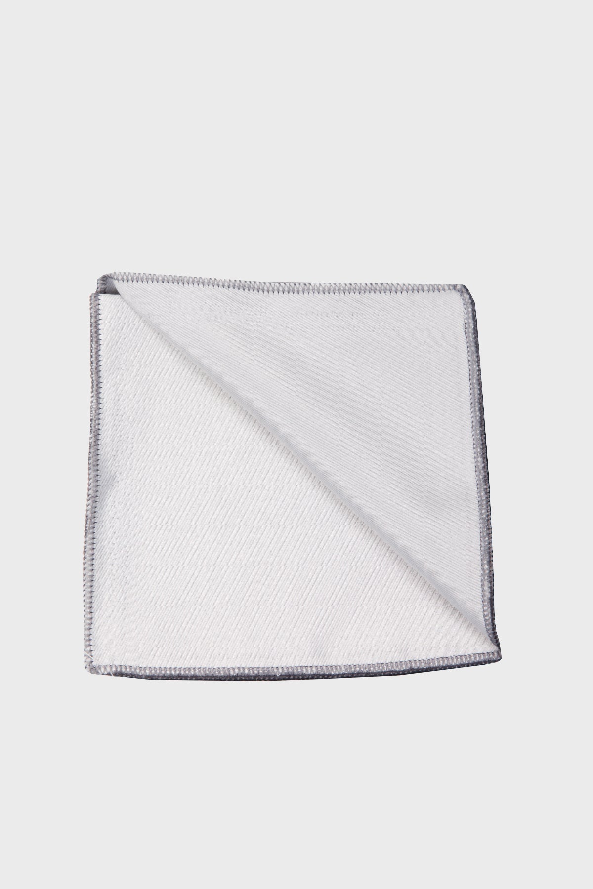 Classic Sateen Silver Pocket Square - SAYKI