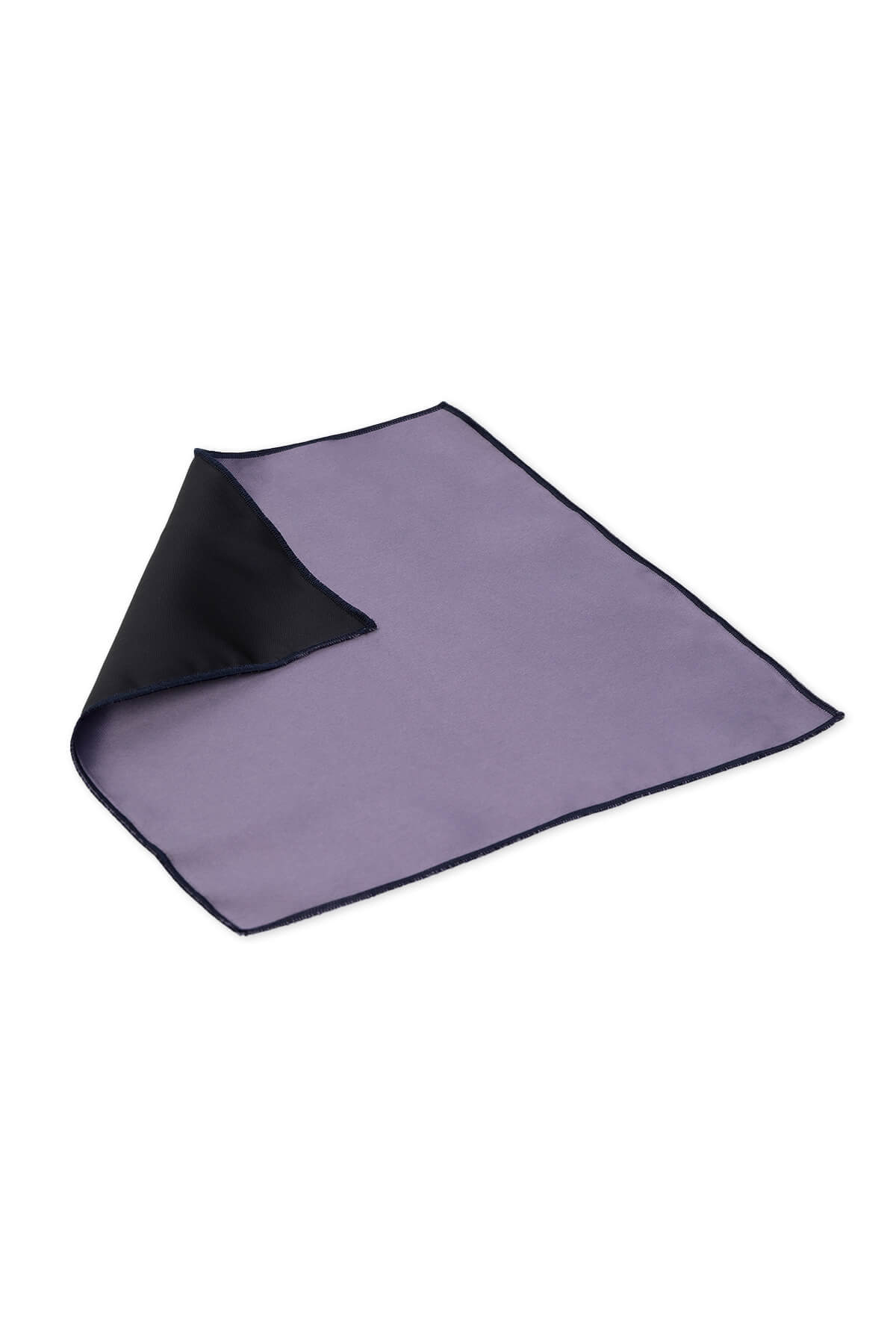 Purple mesh towel with black trim.