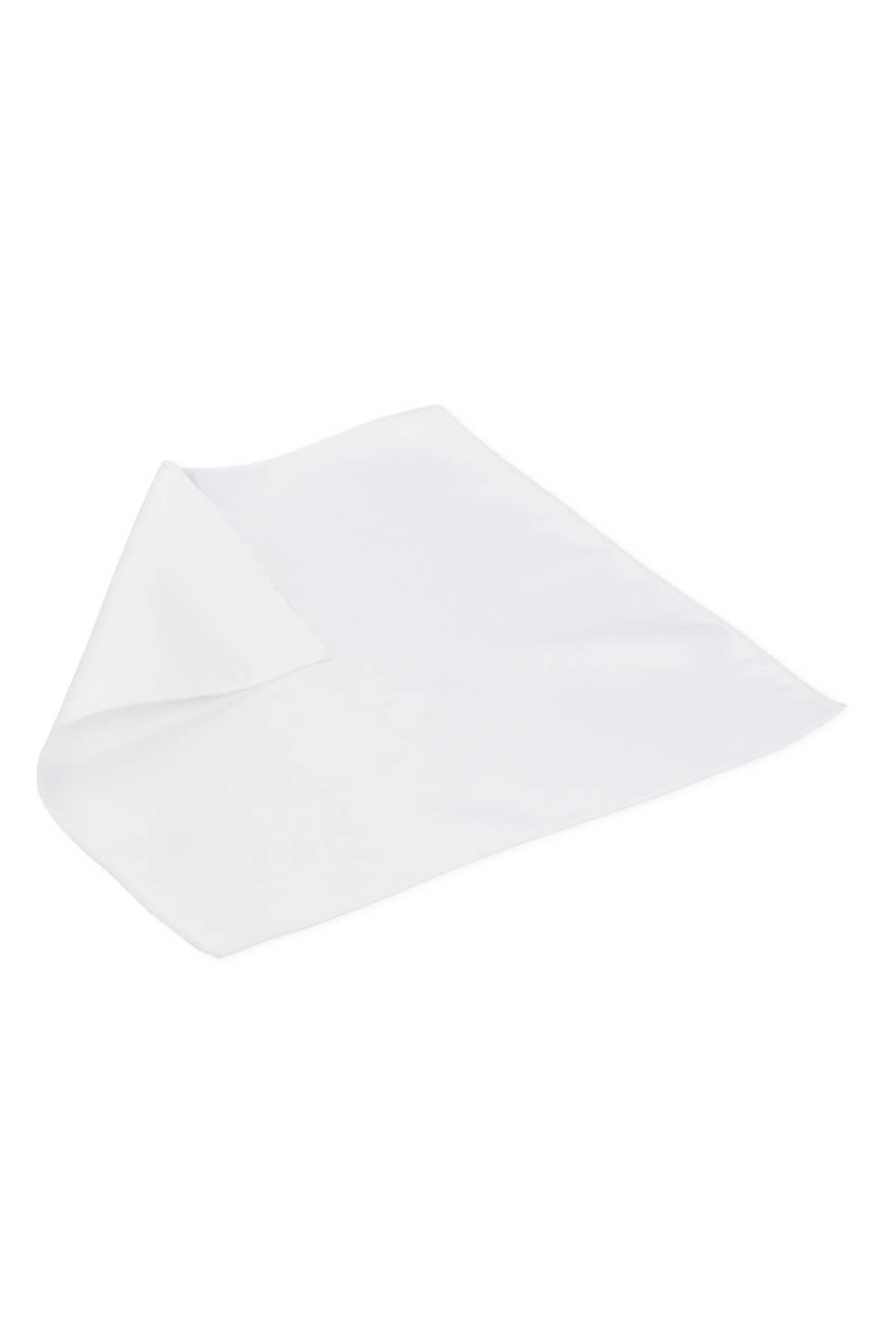 Classic Sateen Solid White Pocket Square - SAYKI
