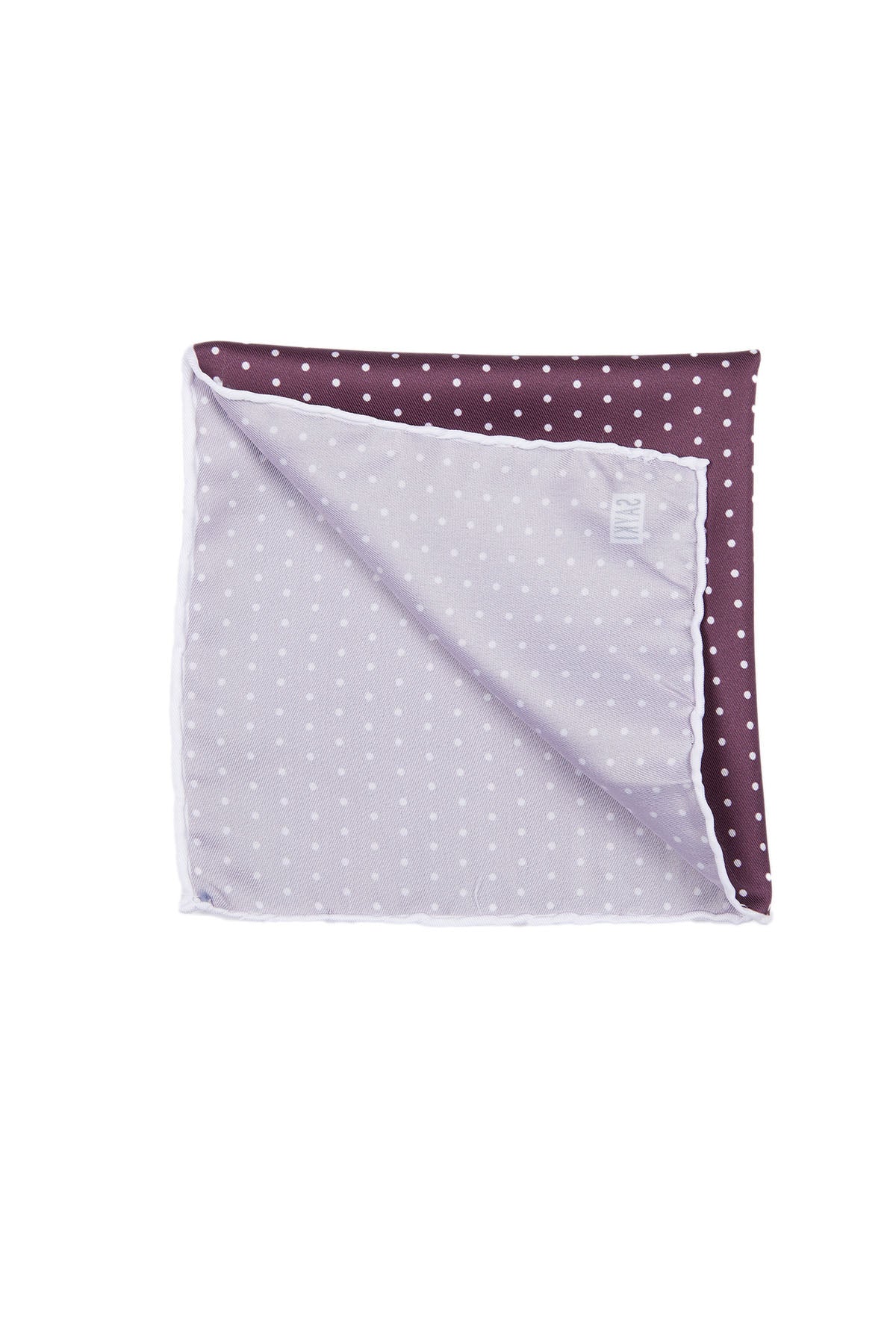 Classic White Dots Burgundy Pocket Square - SAYKI