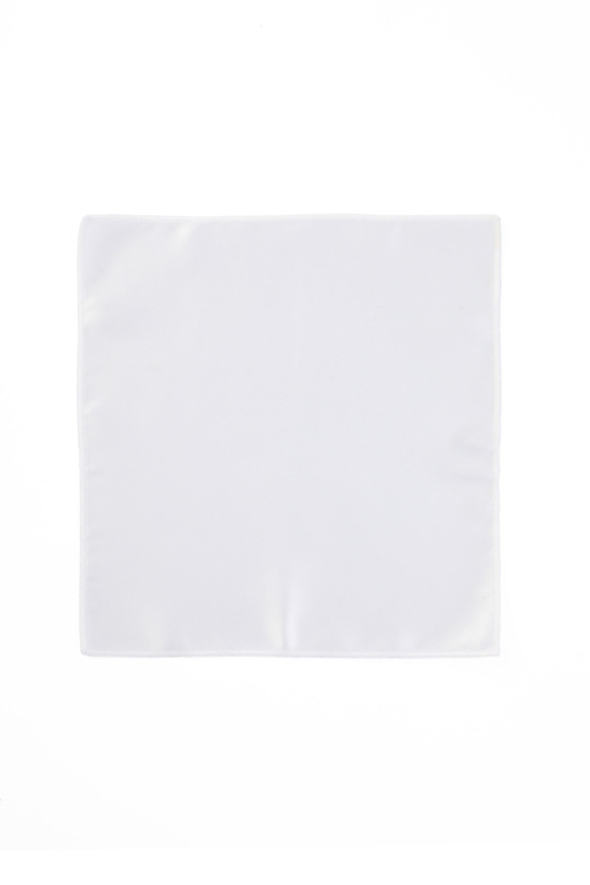 Classic White Satin Pocket Square - SAYKI - 8682819441384