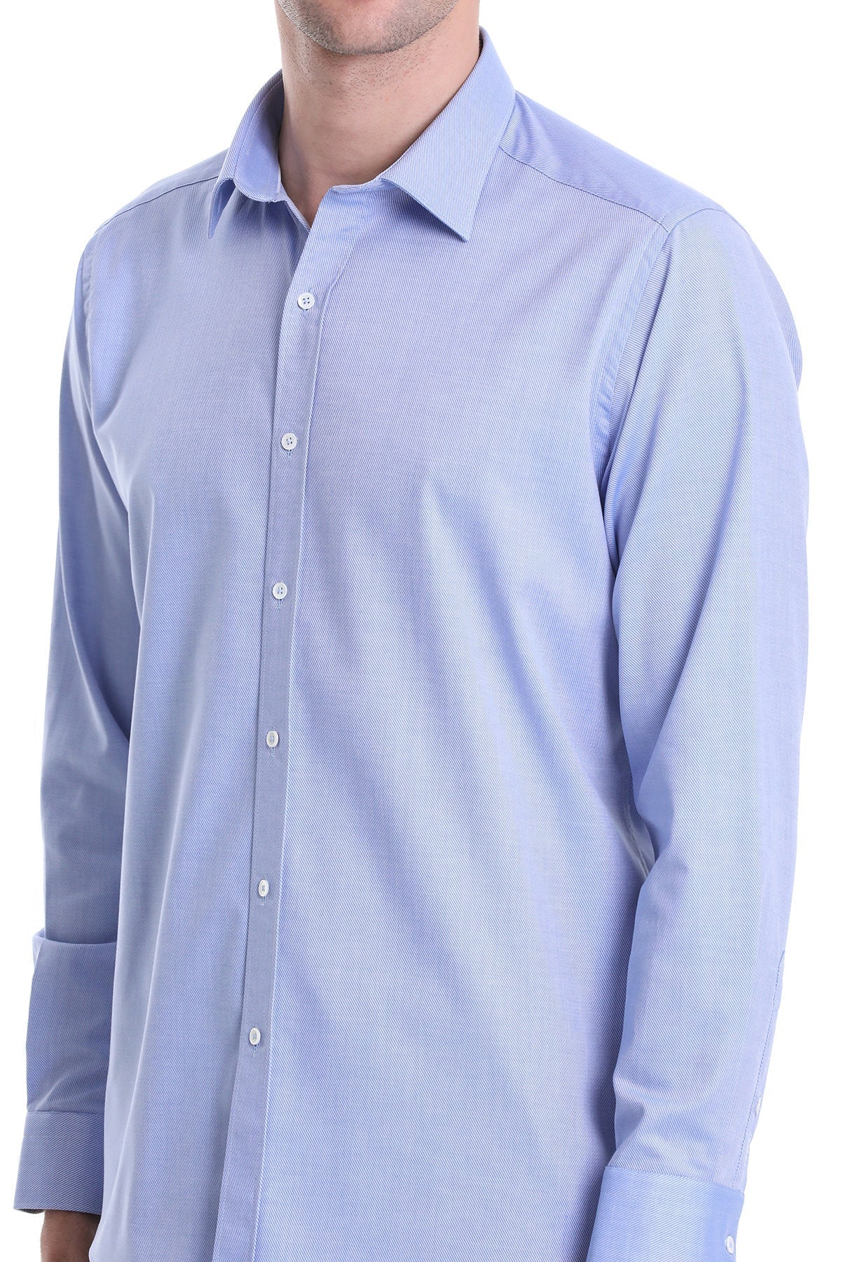 Comfort Fit Cotton Dark Blue Casual Shirt - SAYKI