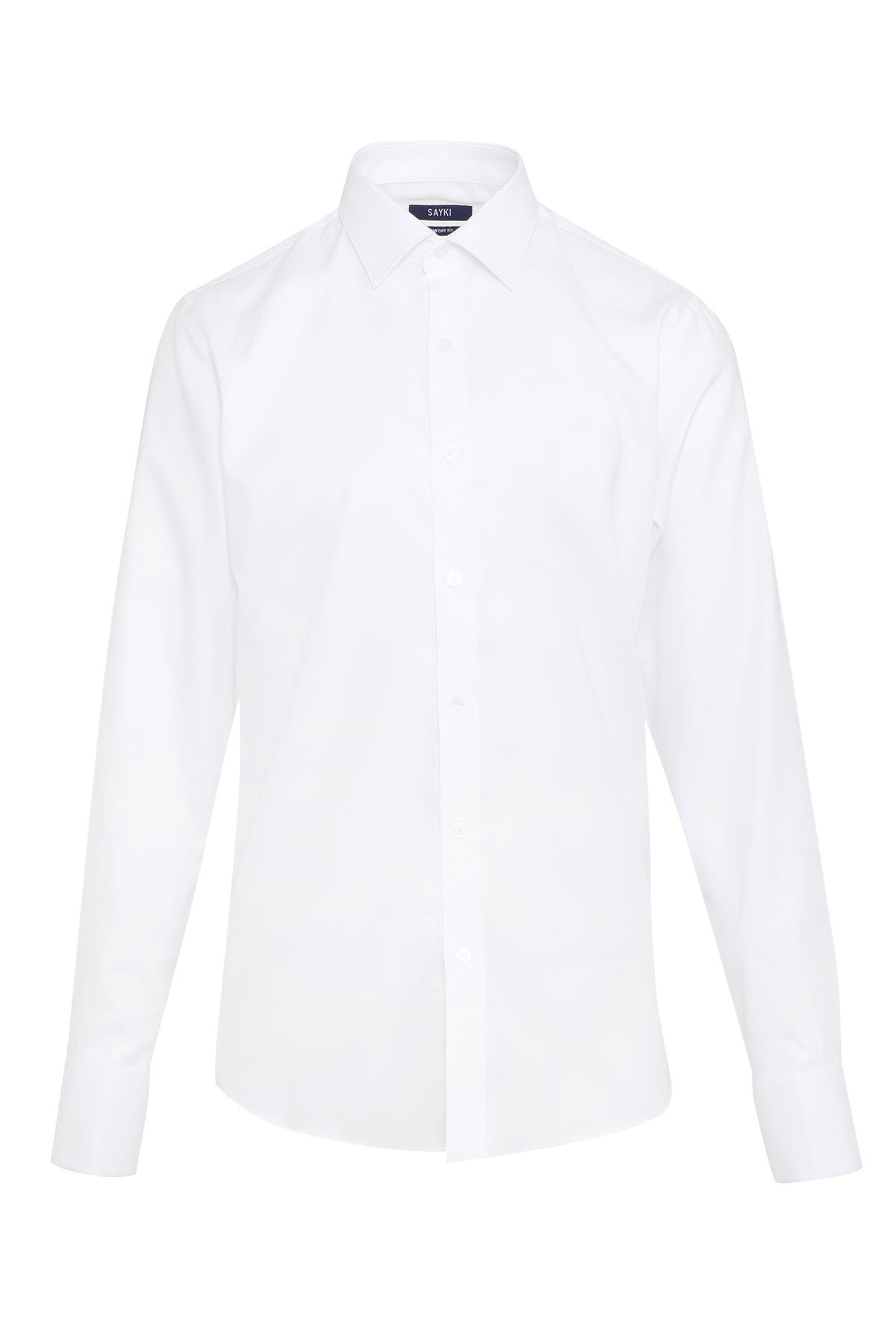 Comfort Fit French Cuff 100% Cotton White Dress Shirt