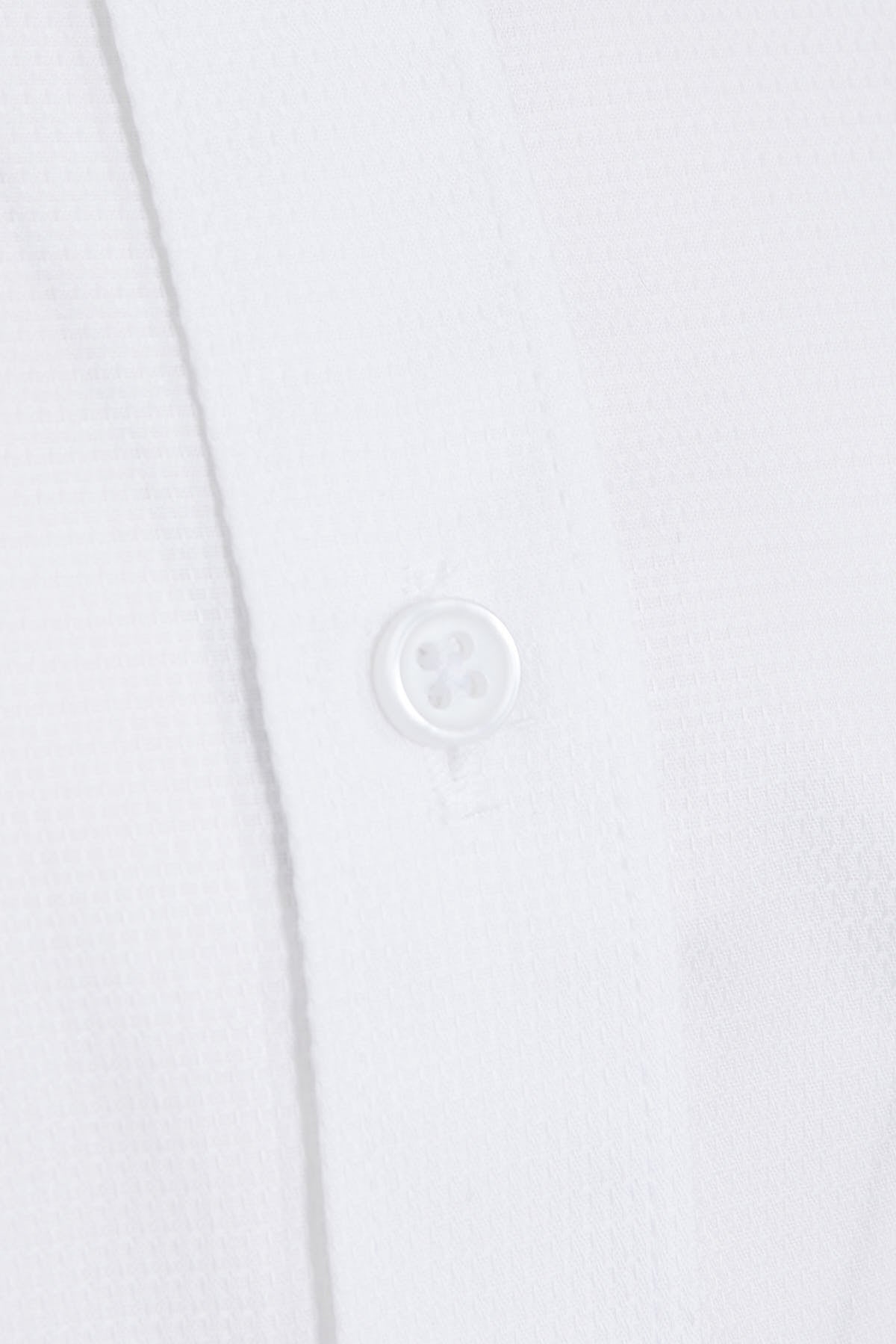 Comfort Fit French Cuff Cotton White Dress Shirt - SAYKI