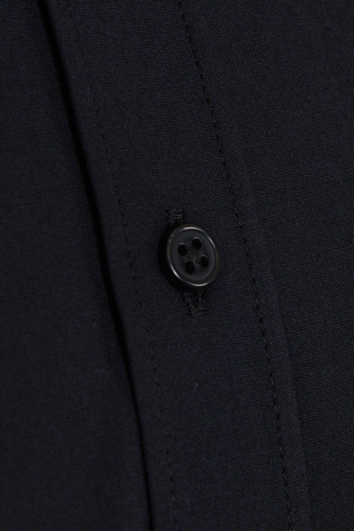 Comfort Fit Long Sleeve Cotton Blend Black Dress Shirt