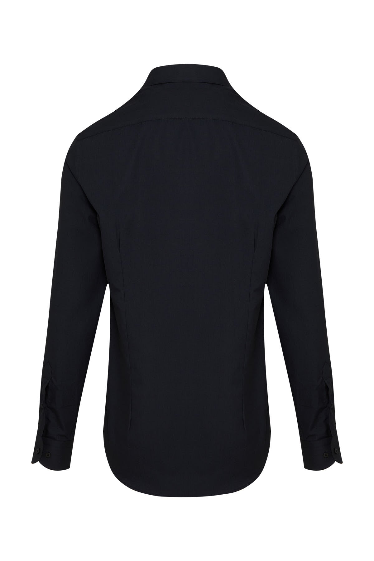 Comfort Fit Long Sleeve Cotton Blend Black Dress Shirt