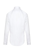 Comfort Fit Long Sleeve Cotton White Dress Shirt - SAYKI