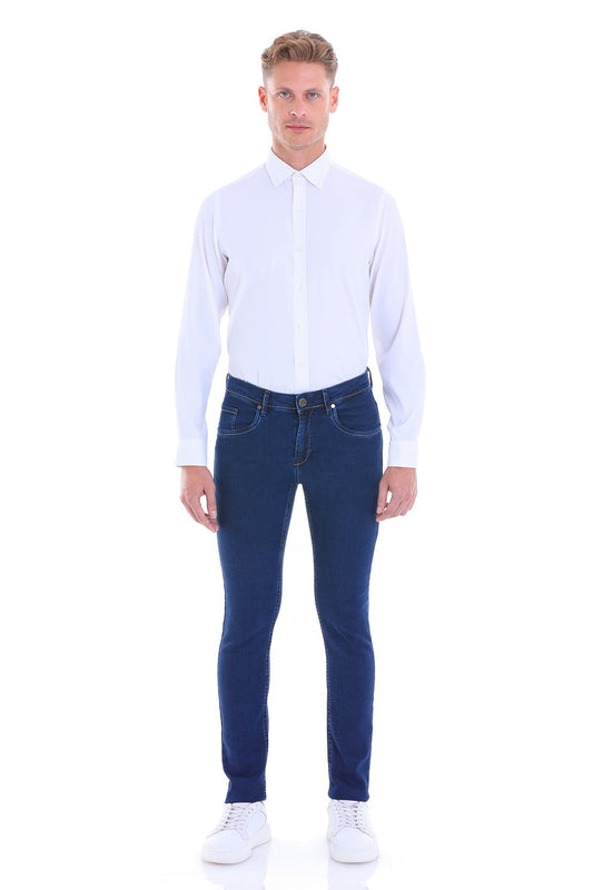 Comfort Fit Long Sleeve White Casual Shirt - SAYKI